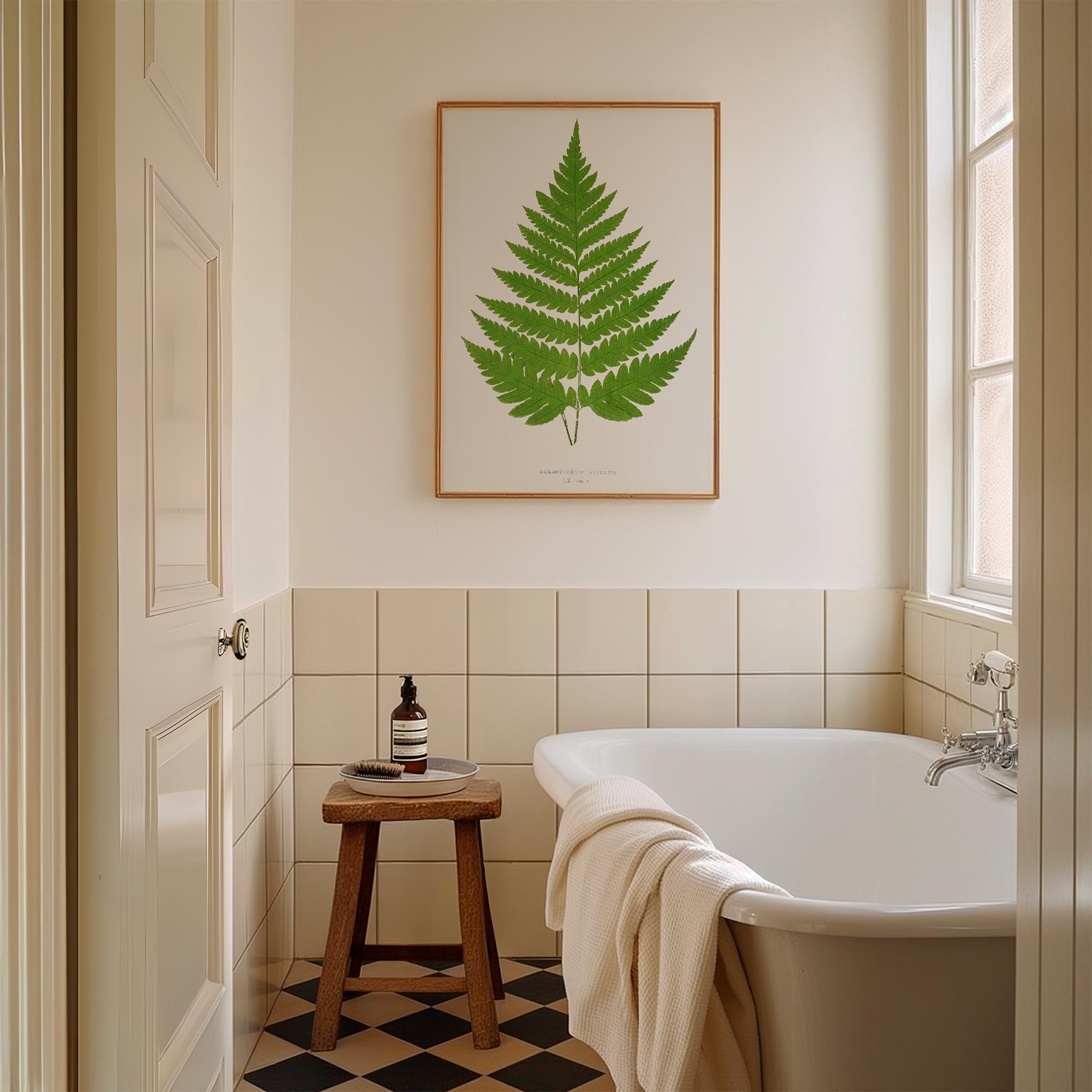 Vintage Fern Botanical Wall Art Print-Skudaboo