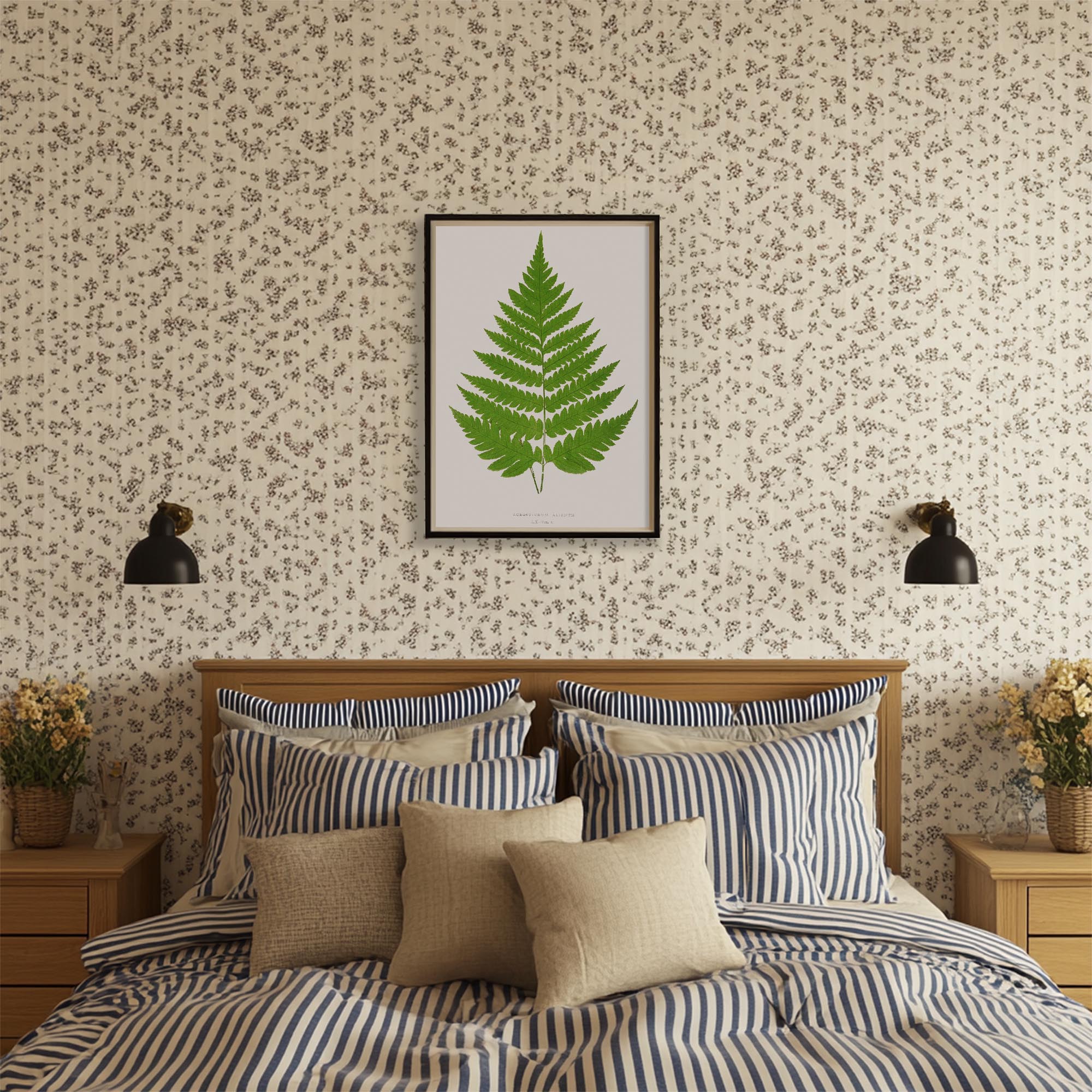 Vintage Fern Botanical Wall Art Print-Skudaboo