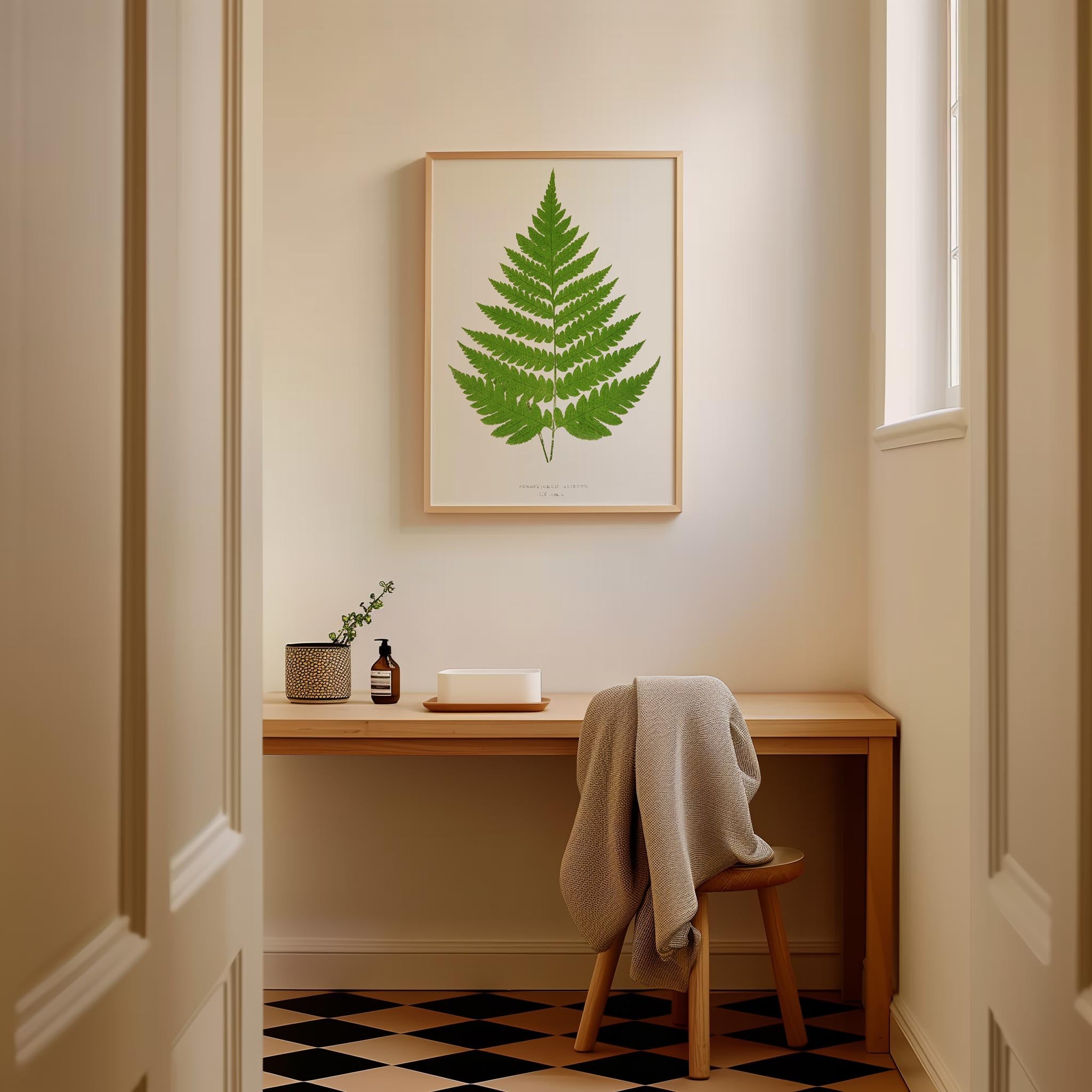 Vintage Fern Botanical Wall Art Print-Skudaboo
