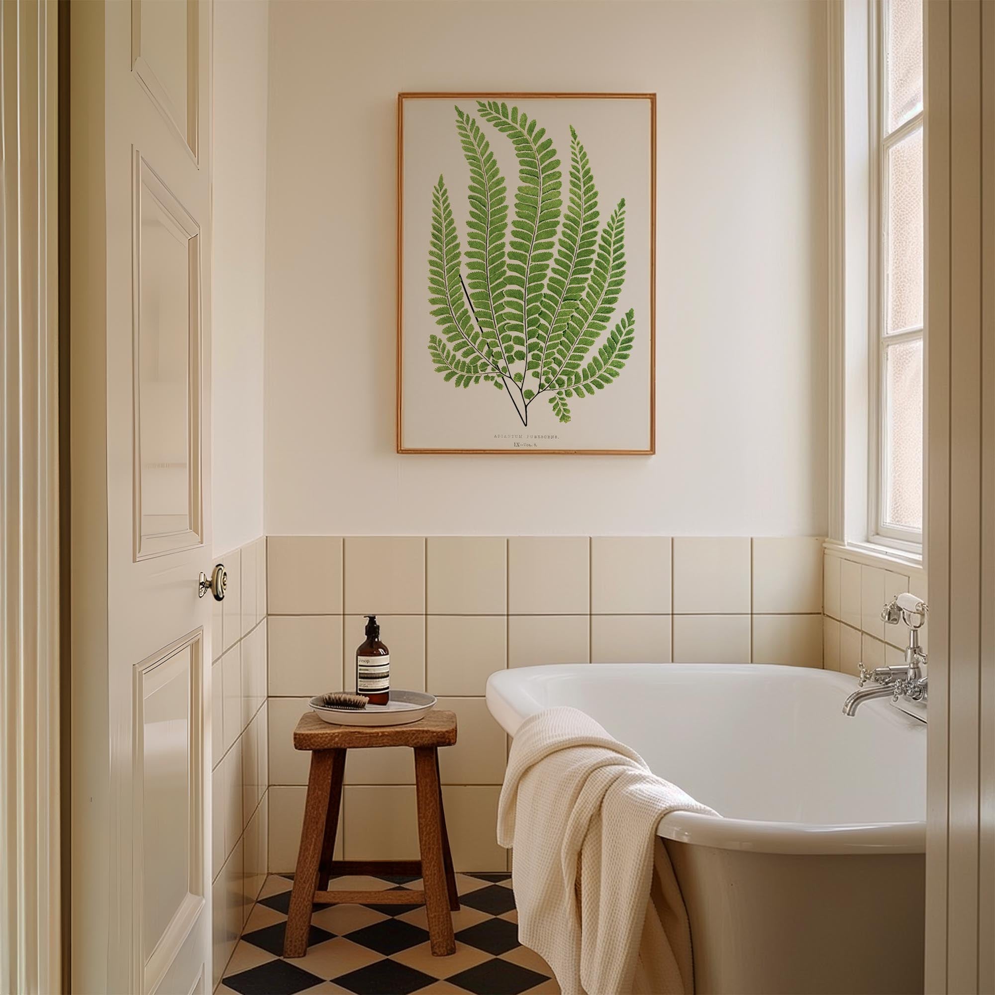 Vintage Fern Botanical Wall Art Print-Skudaboo