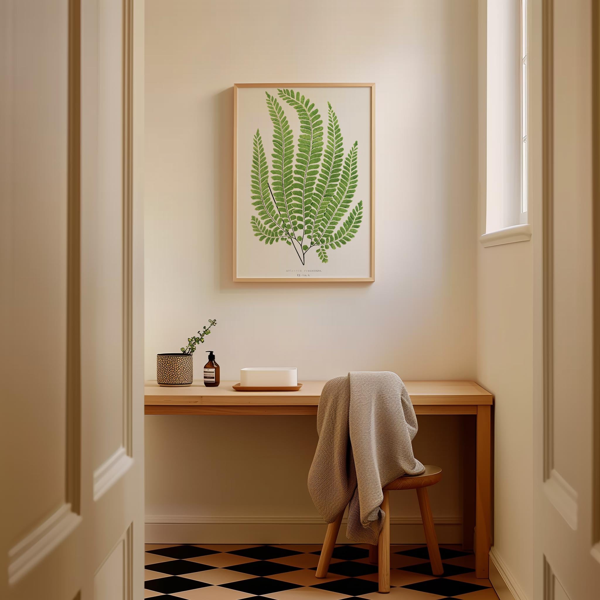 Vintage Fern Botanical Wall Art Print-Skudaboo