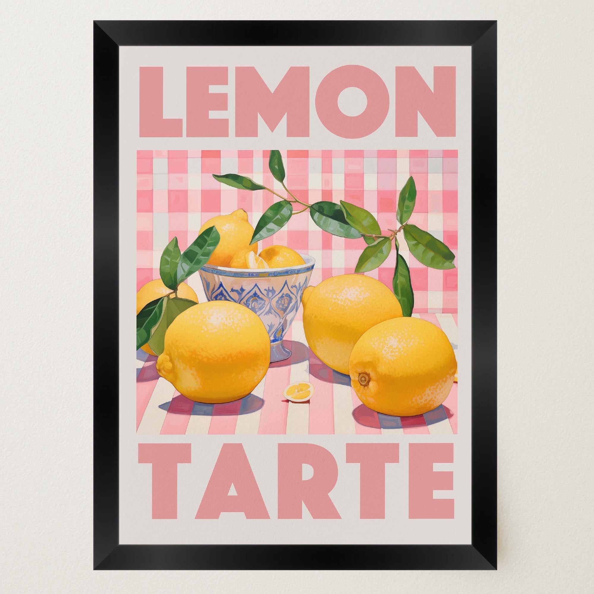 Lemon Tarte Still Life Retro Kitchen Wall Art Print-Skudaboo