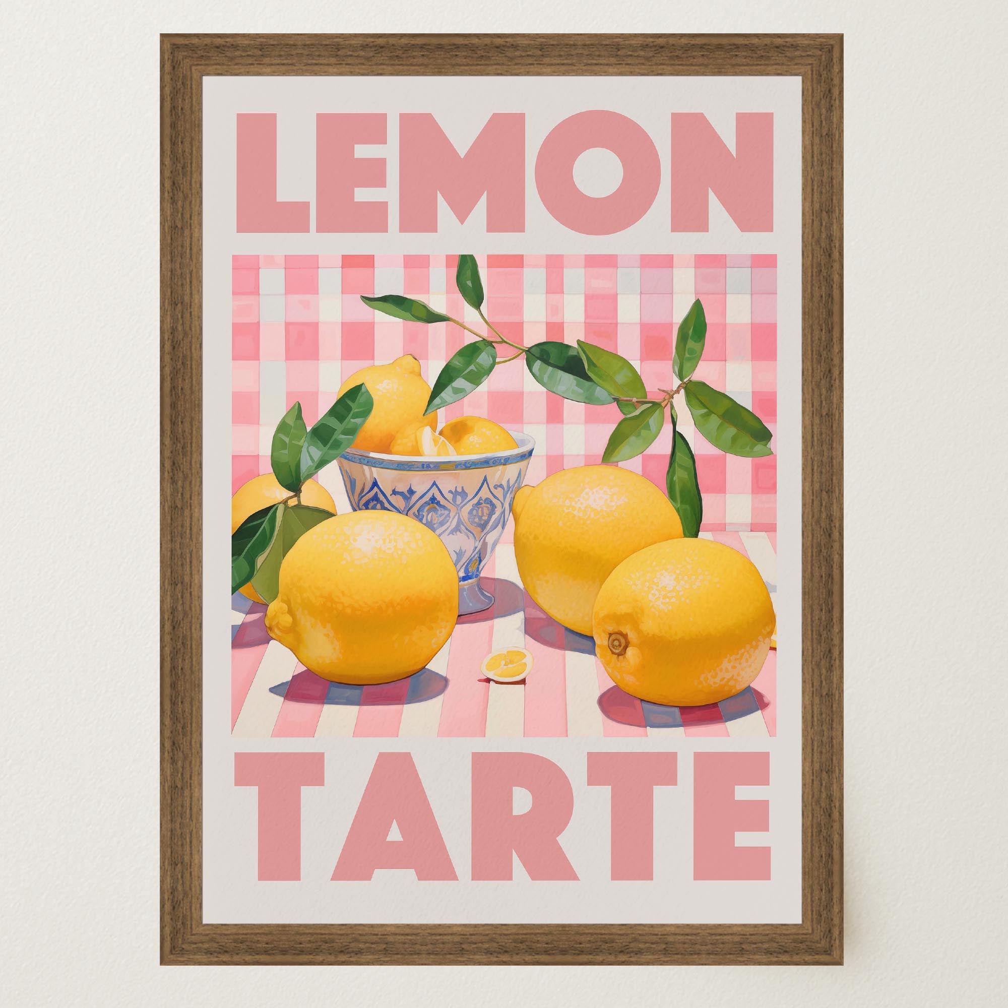 Lemon Tarte Still Life Retro Kitchen Wall Art Print-Skudaboo
