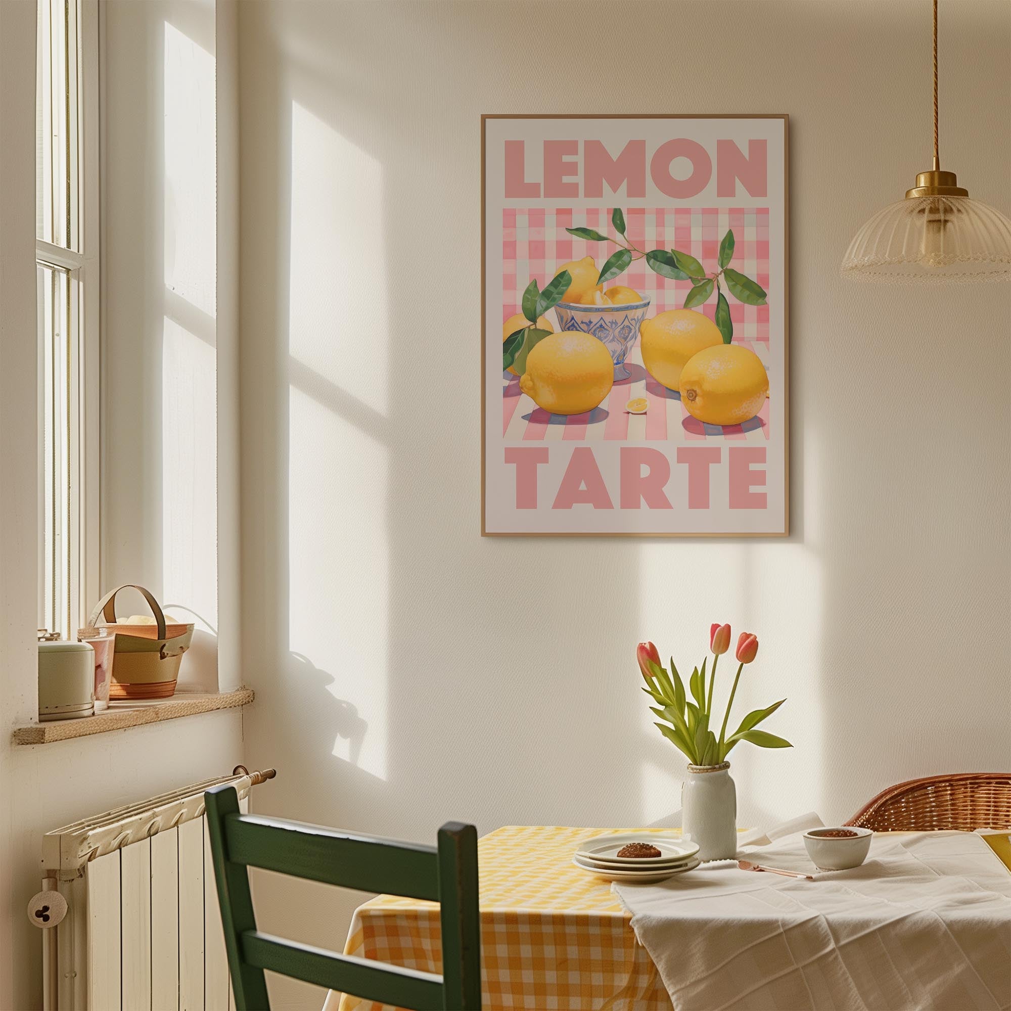Lemon Tarte Still Life Retro Kitchen Wall Art Print-Skudaboo