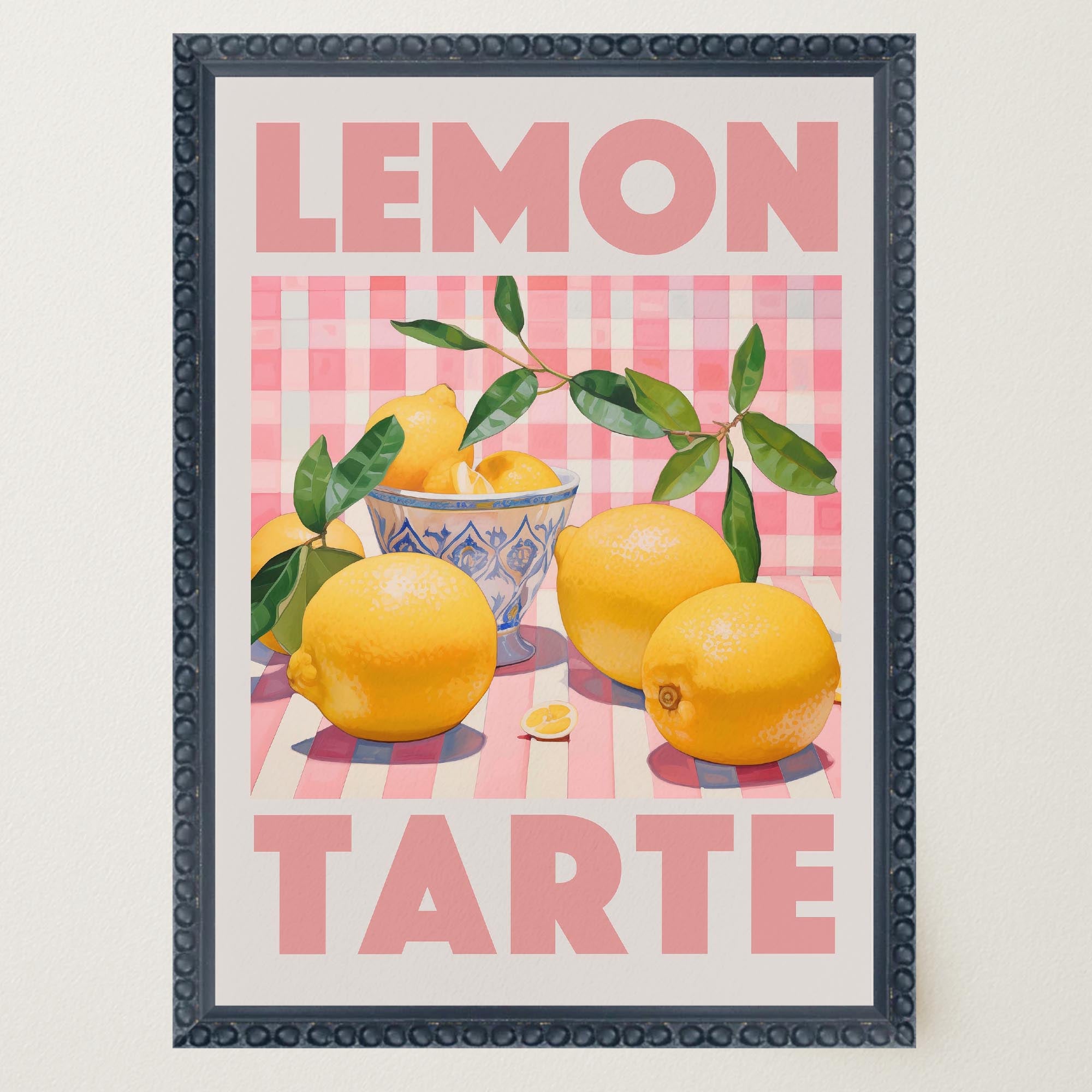 Lemon Tarte Still Life Retro Kitchen Wall Art Print-Skudaboo