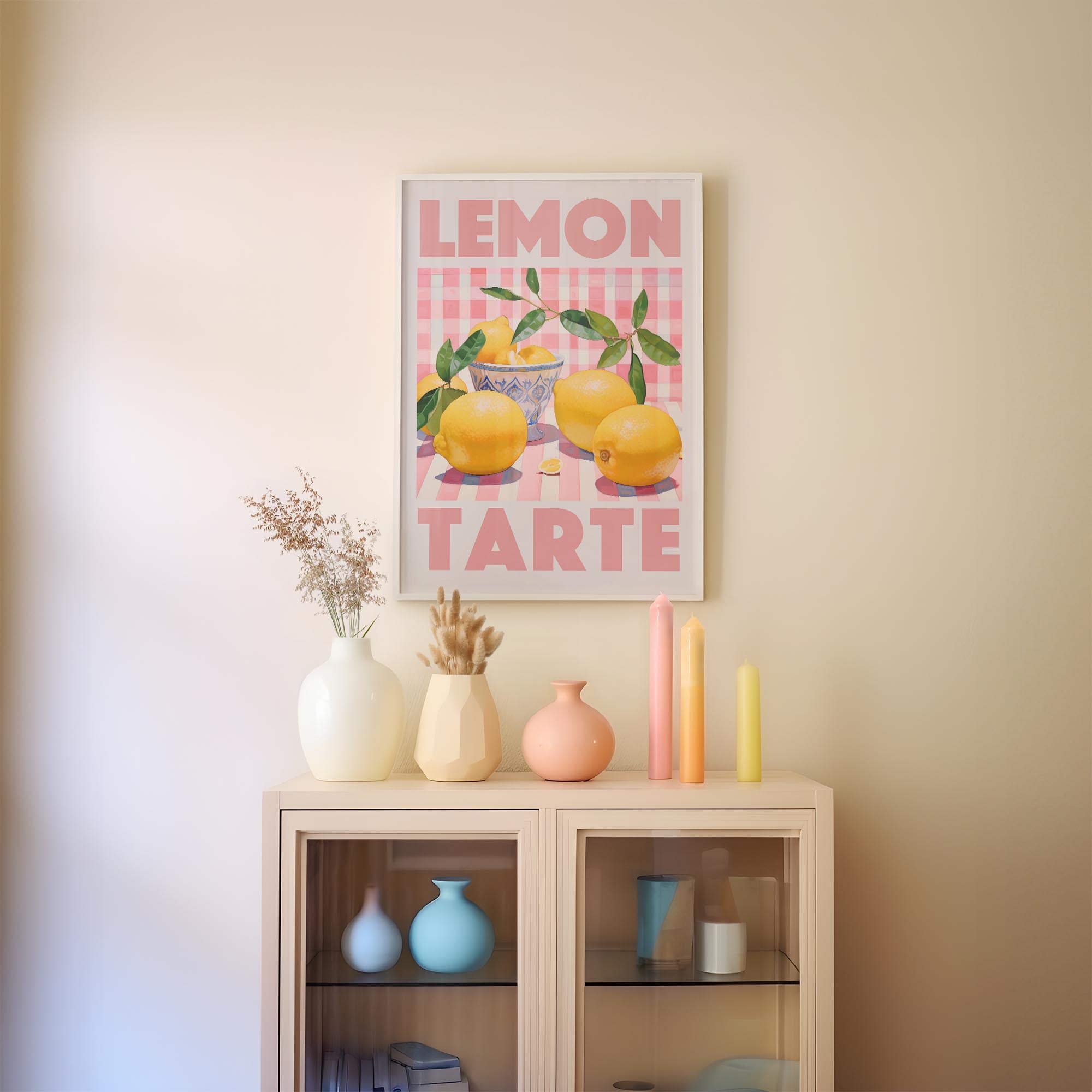 Lemon Tarte Still Life Retro Kitchen Wall Art Print-Skudaboo