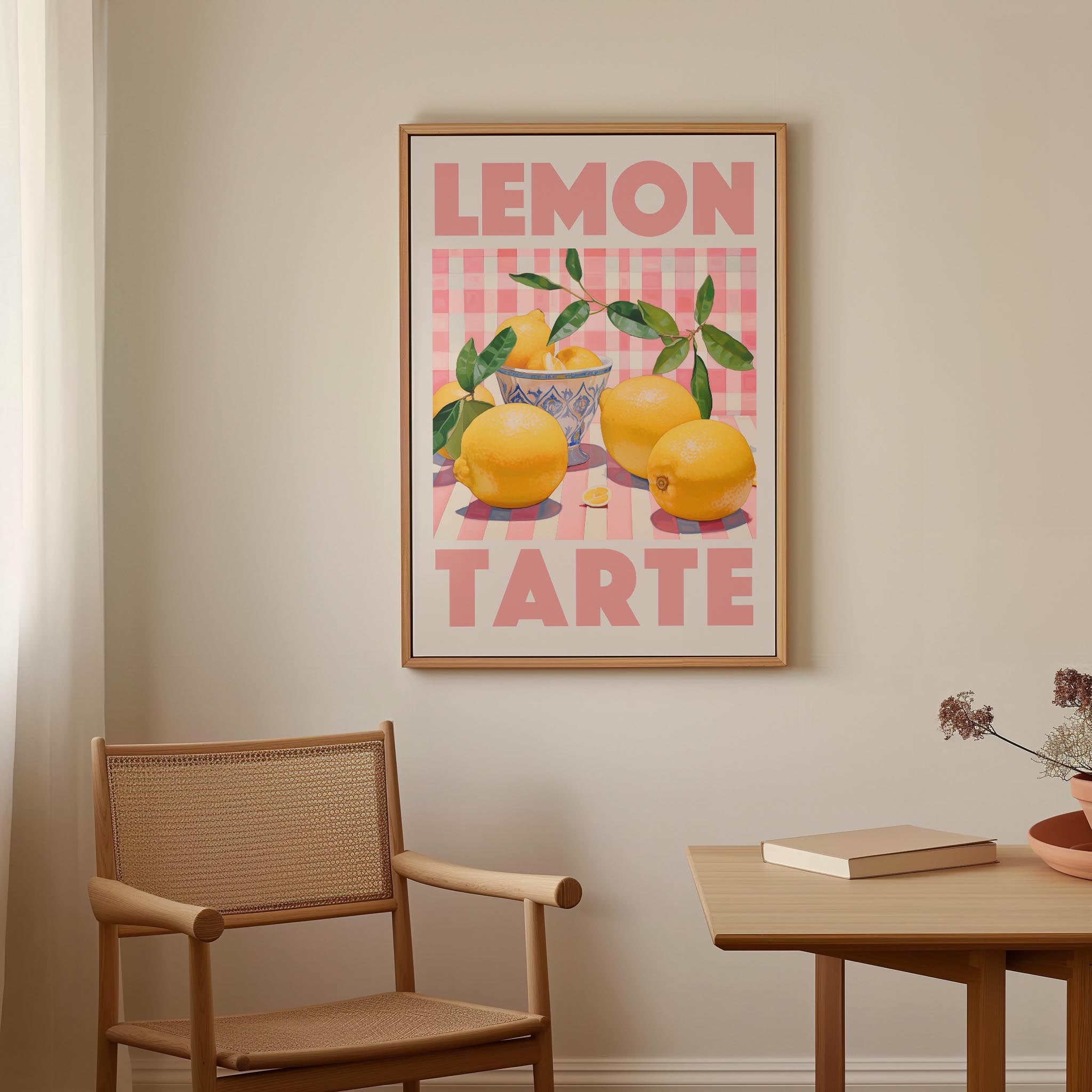 Lemon Tarte Still Life Retro Kitchen Wall Art Print-Skudaboo