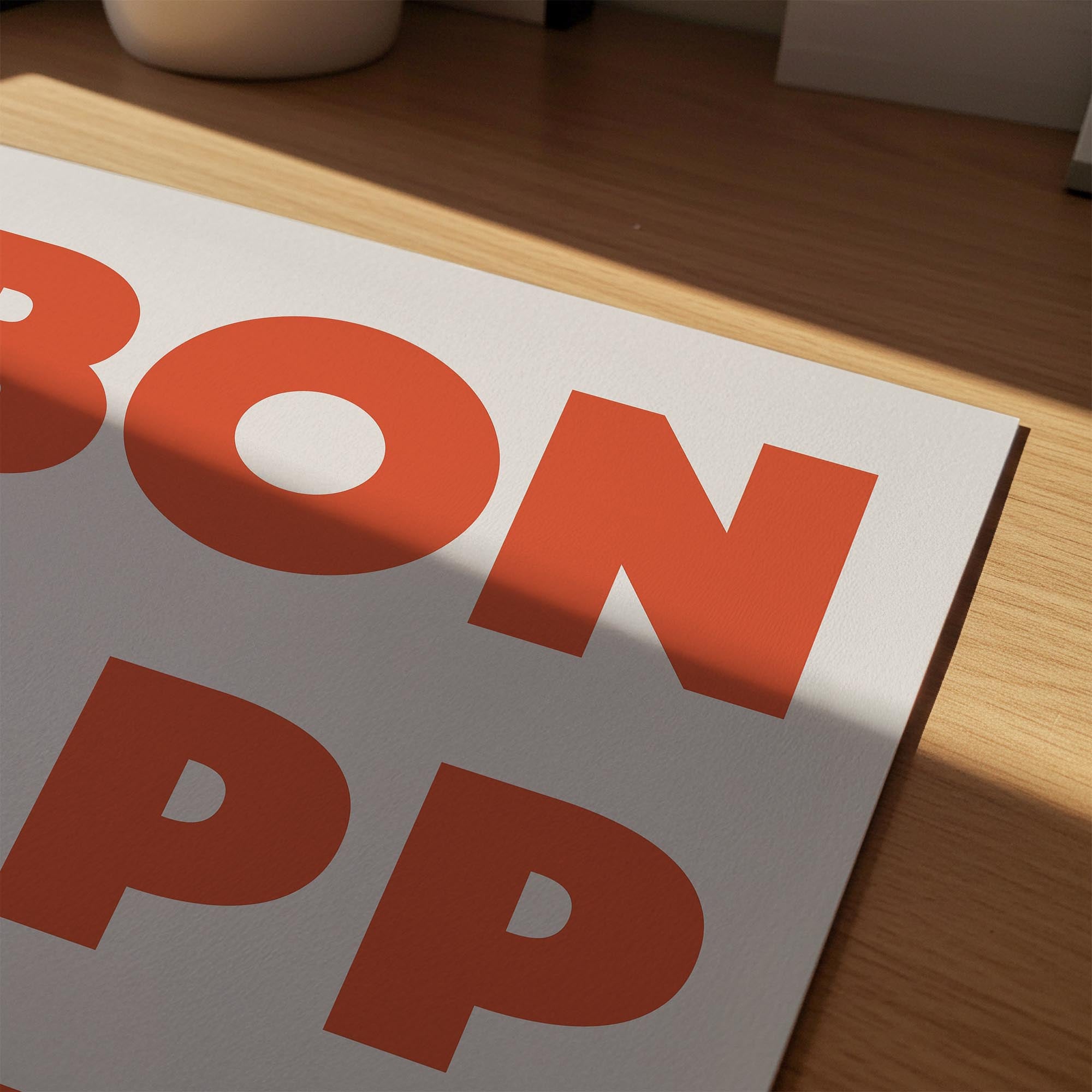Bon Appetit Red Typography French Kitchen Wall Art Print-Skudaboo