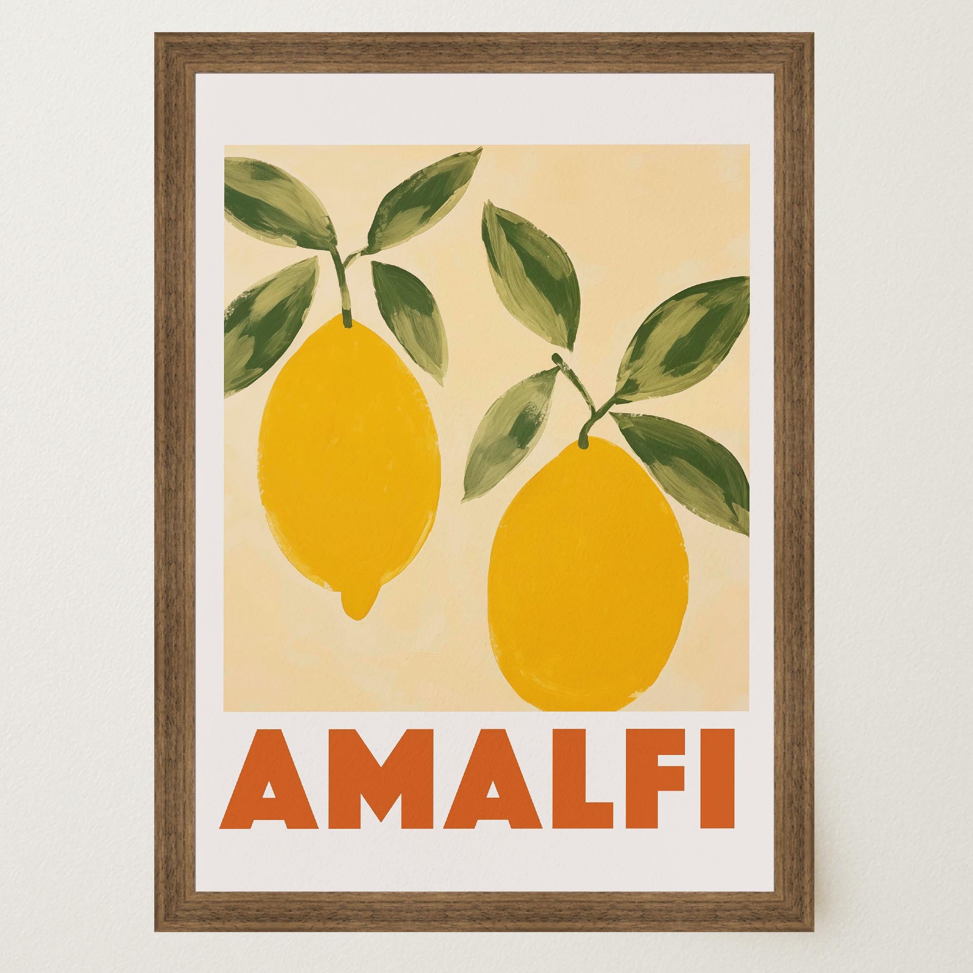 Amalfi Lemons Mediterranean Wall Art Print-Skudaboo