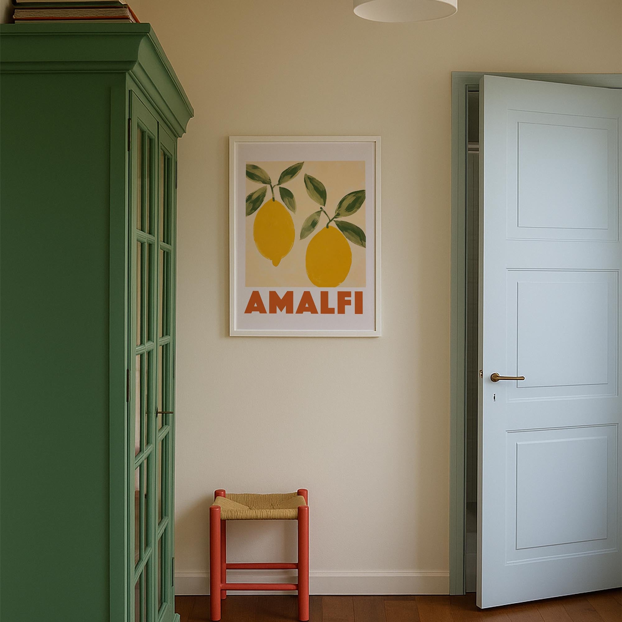 Amalfi Lemons Mediterranean Wall Art Print-Skudaboo