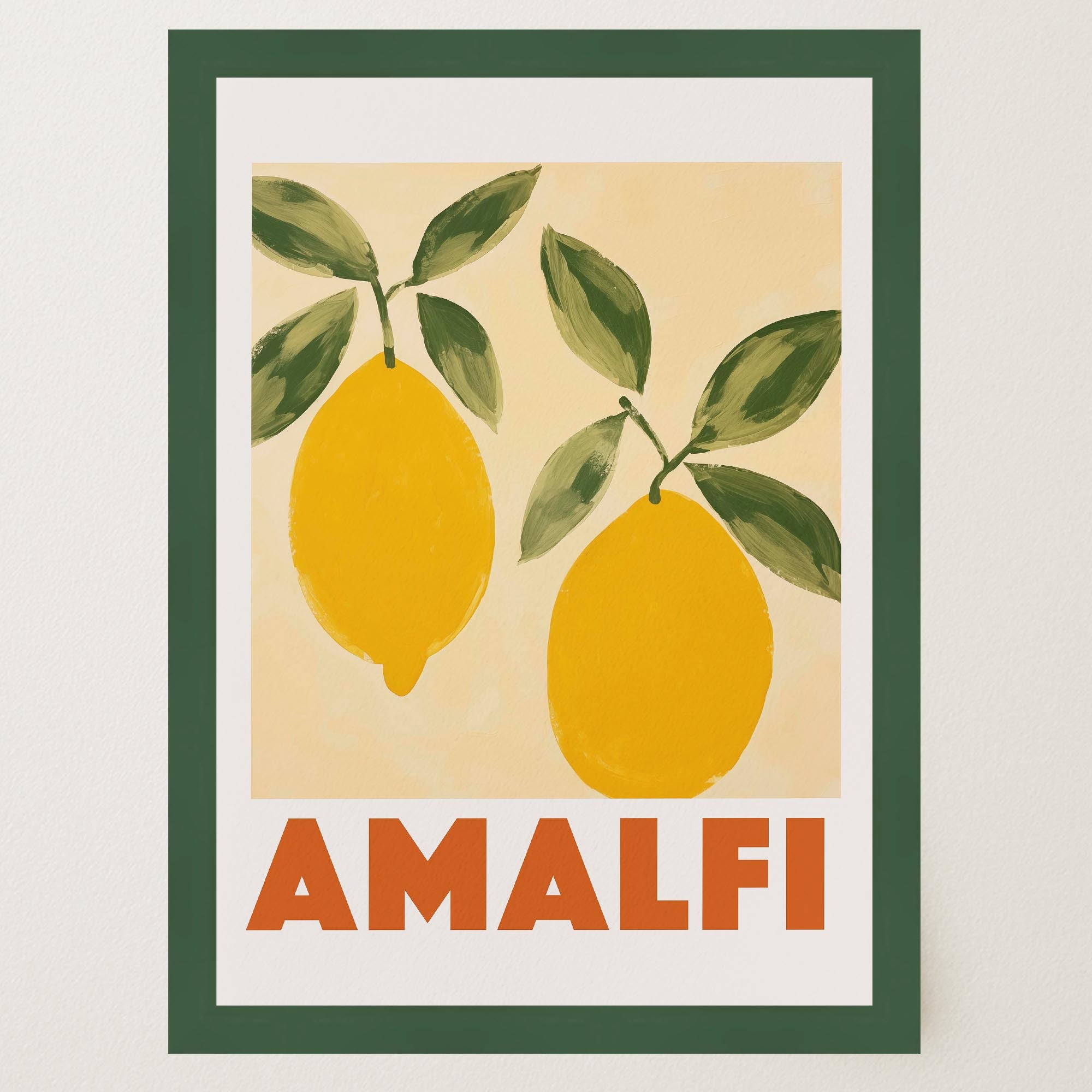 Amalfi Lemons Mediterranean Wall Art Print-Skudaboo