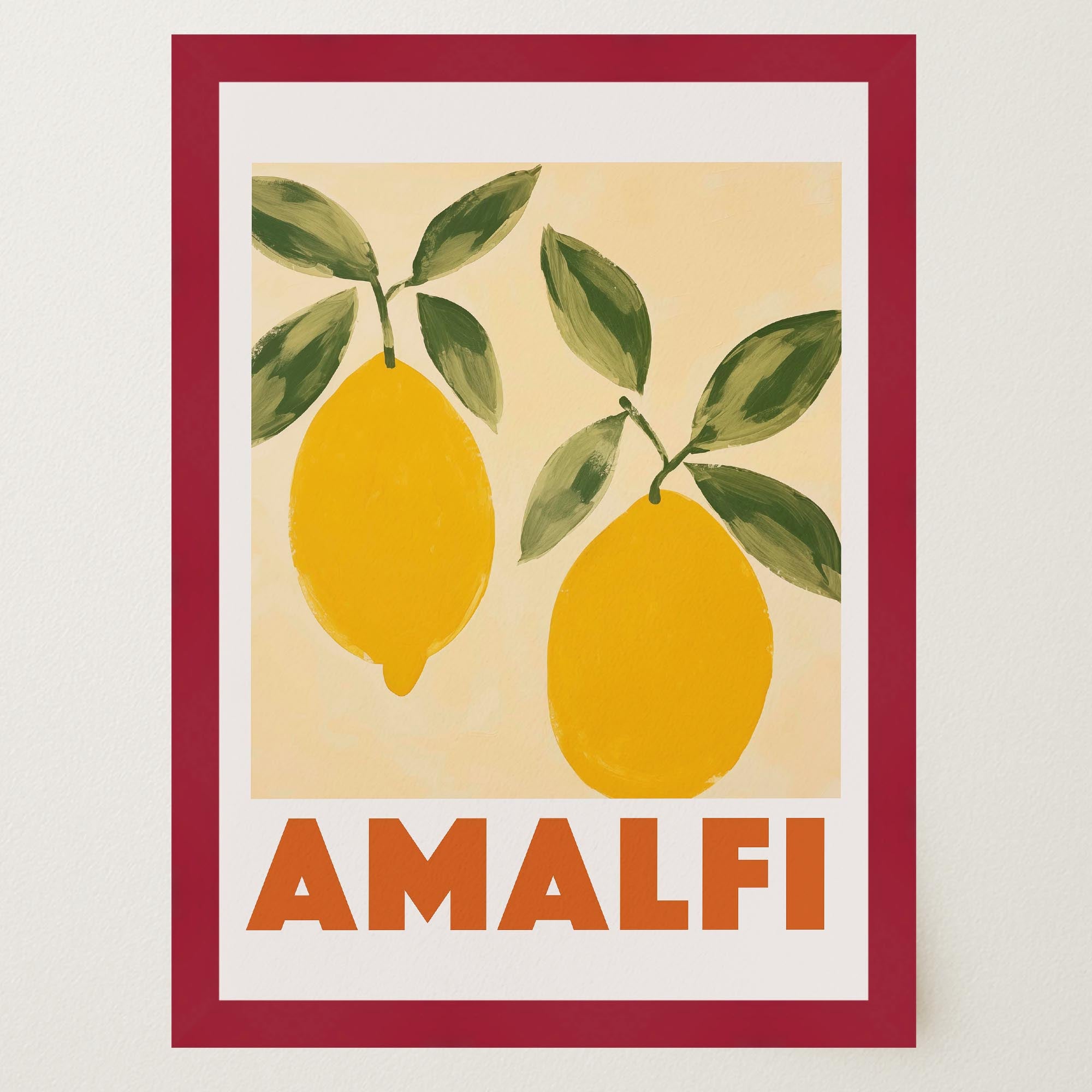 Amalfi Lemons Mediterranean Wall Art Print-Skudaboo