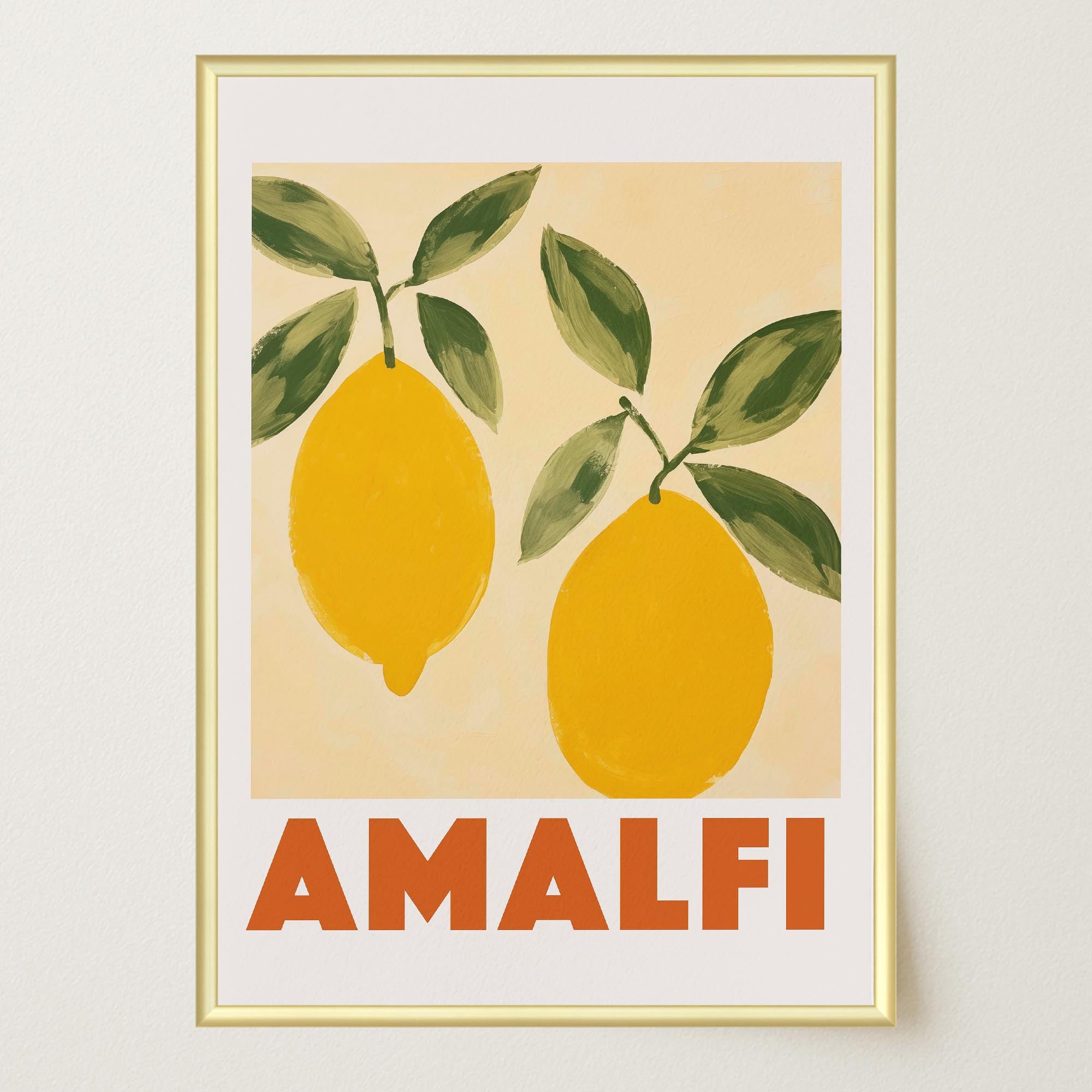 Amalfi Lemons Mediterranean Wall Art Print-Skudaboo