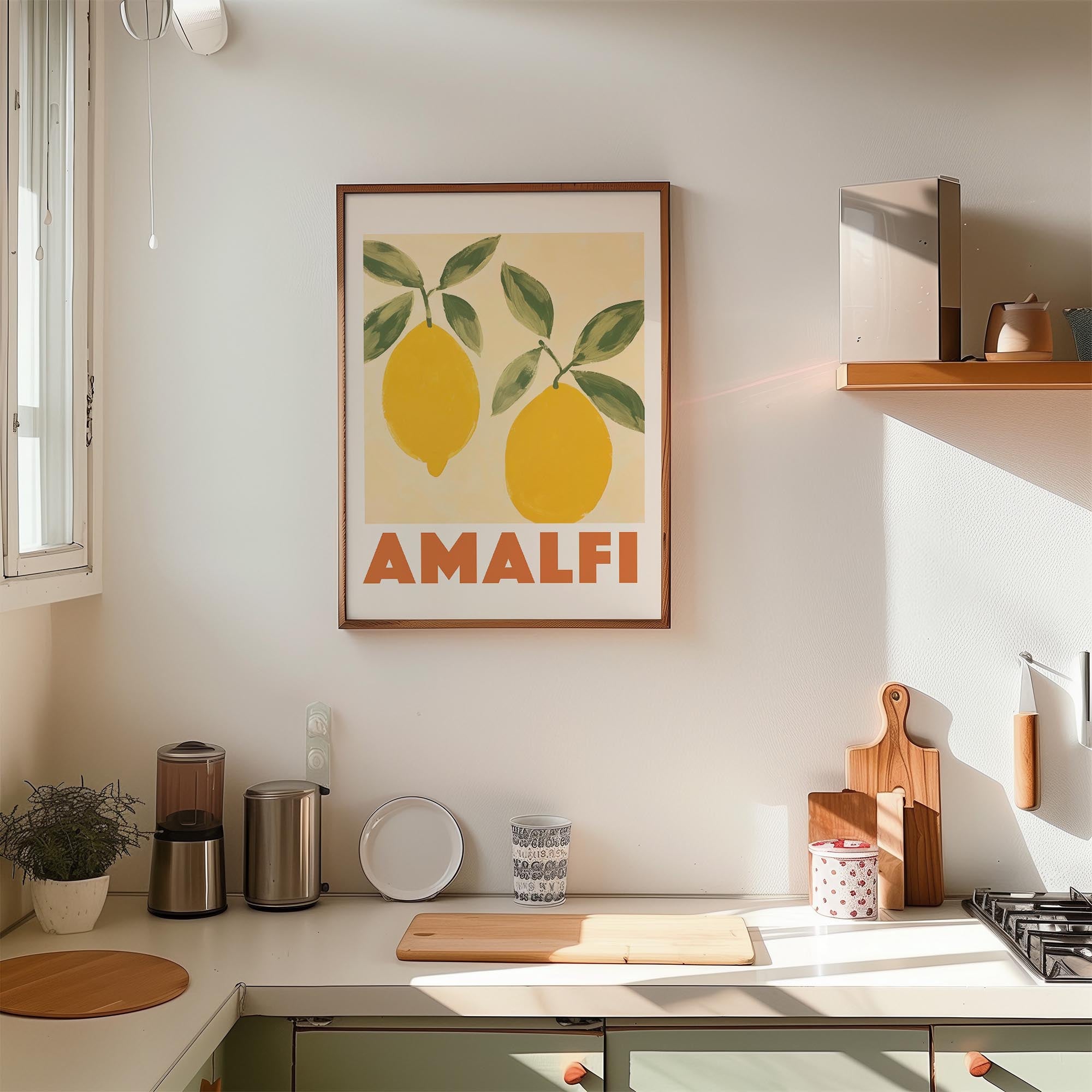 Amalfi Lemons Mediterranean Wall Art Print-Skudaboo