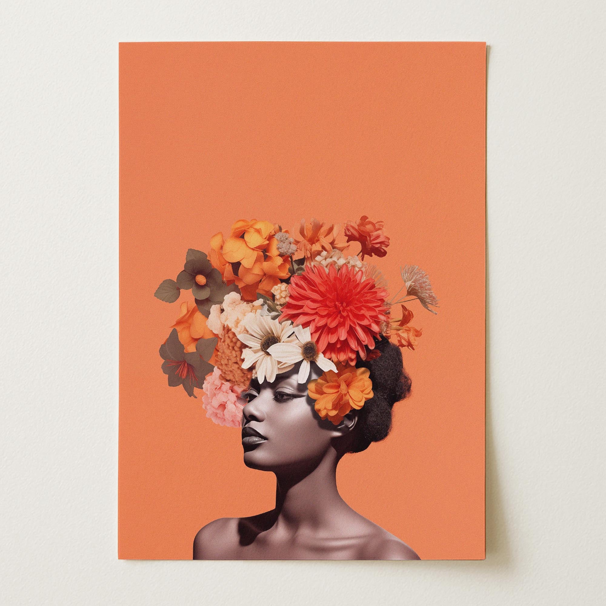 Flower Crown Portrait Wall Art Print-Skudaboo