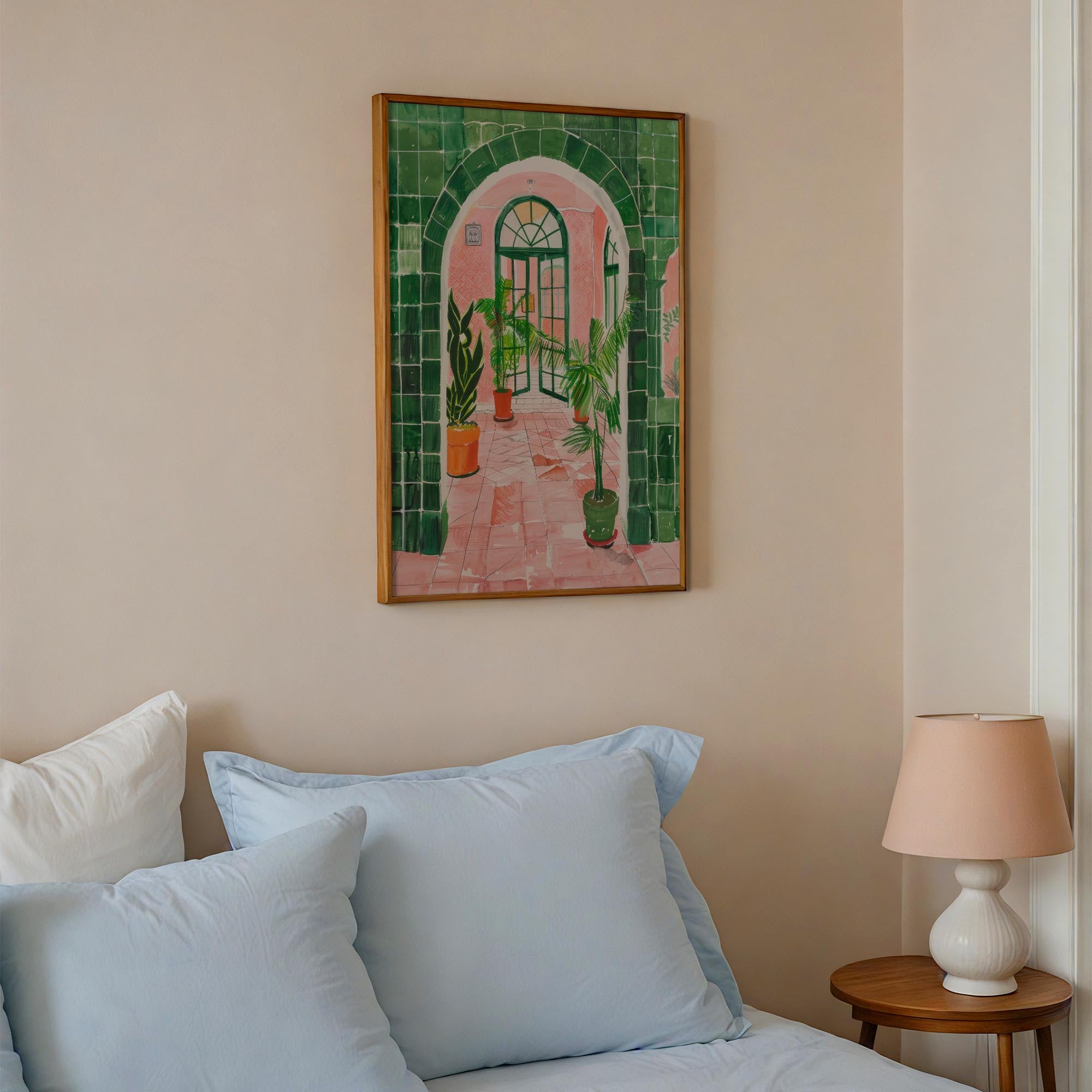 Mediterranean Garden Archway Wall Art Print-Skudaboo