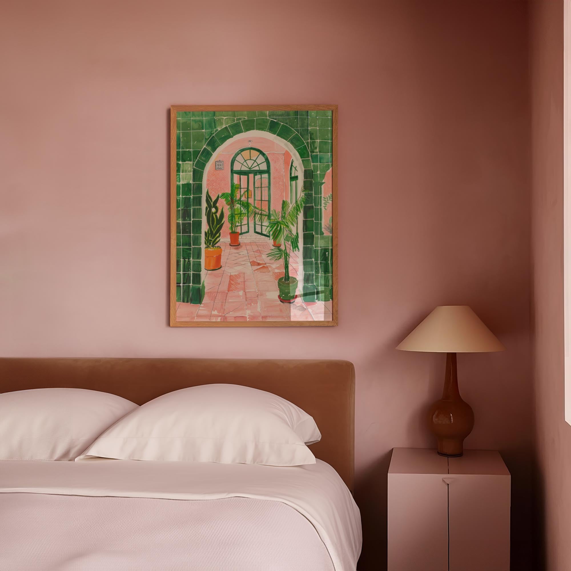 Mediterranean Garden Archway Wall Art Print-Skudaboo