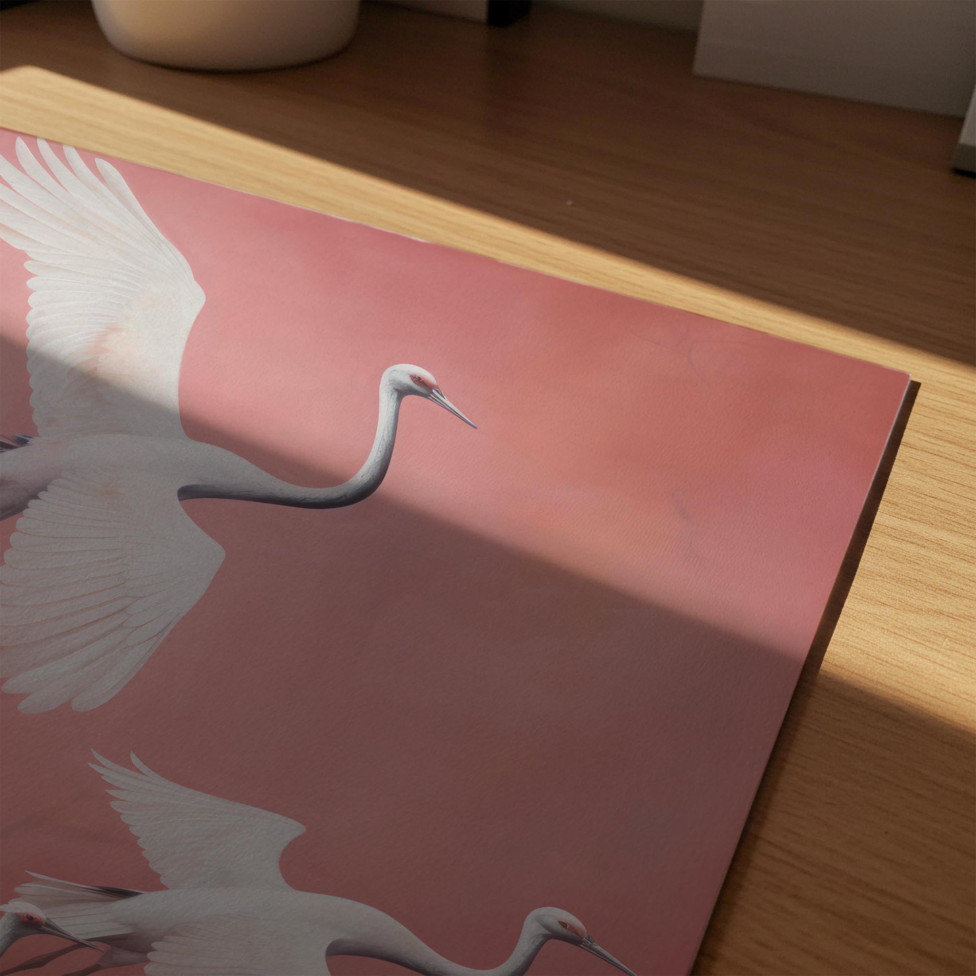Flying Crane Birds Wall Art Print-Skudaboo