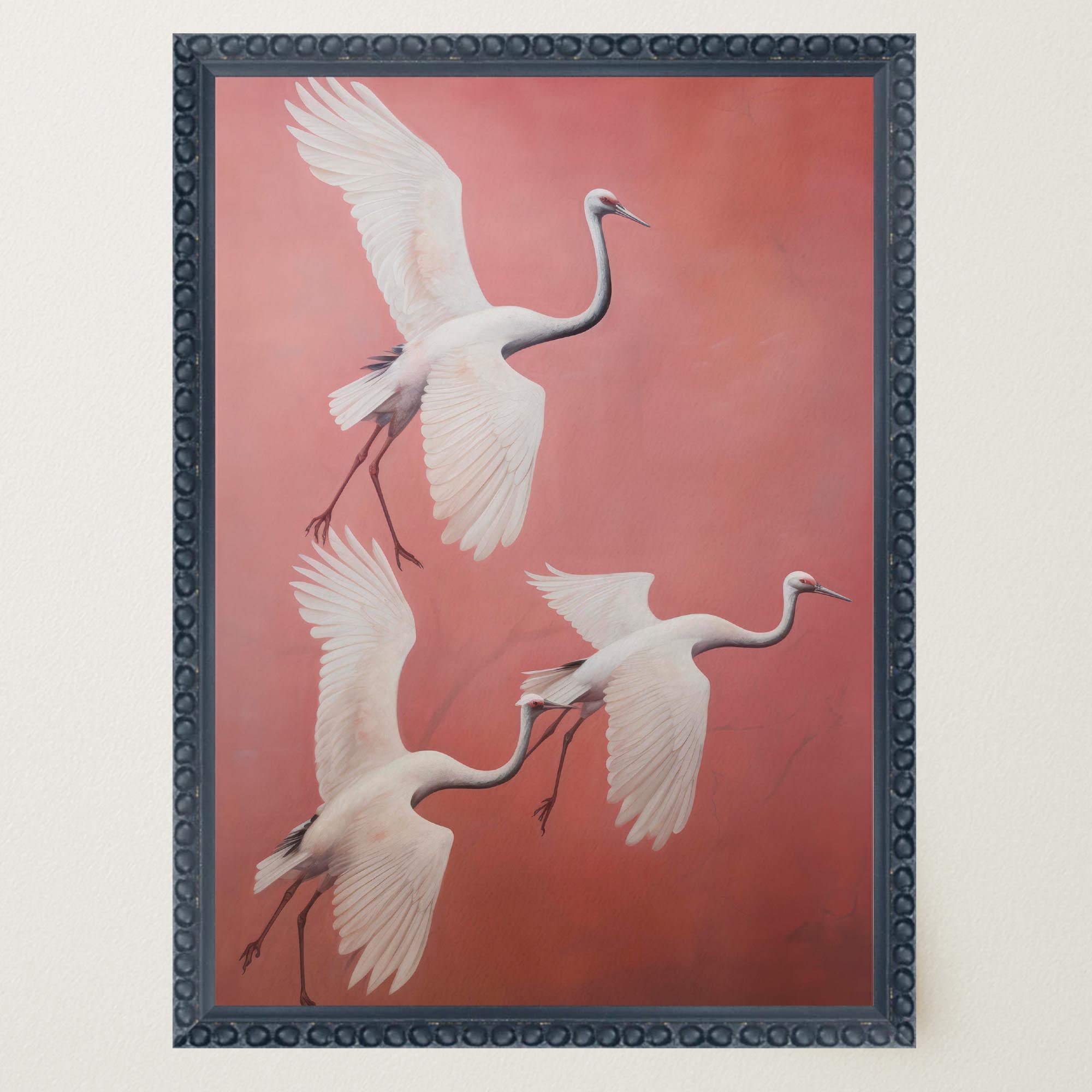 Flying Crane Birds Wall Art Print-Skudaboo