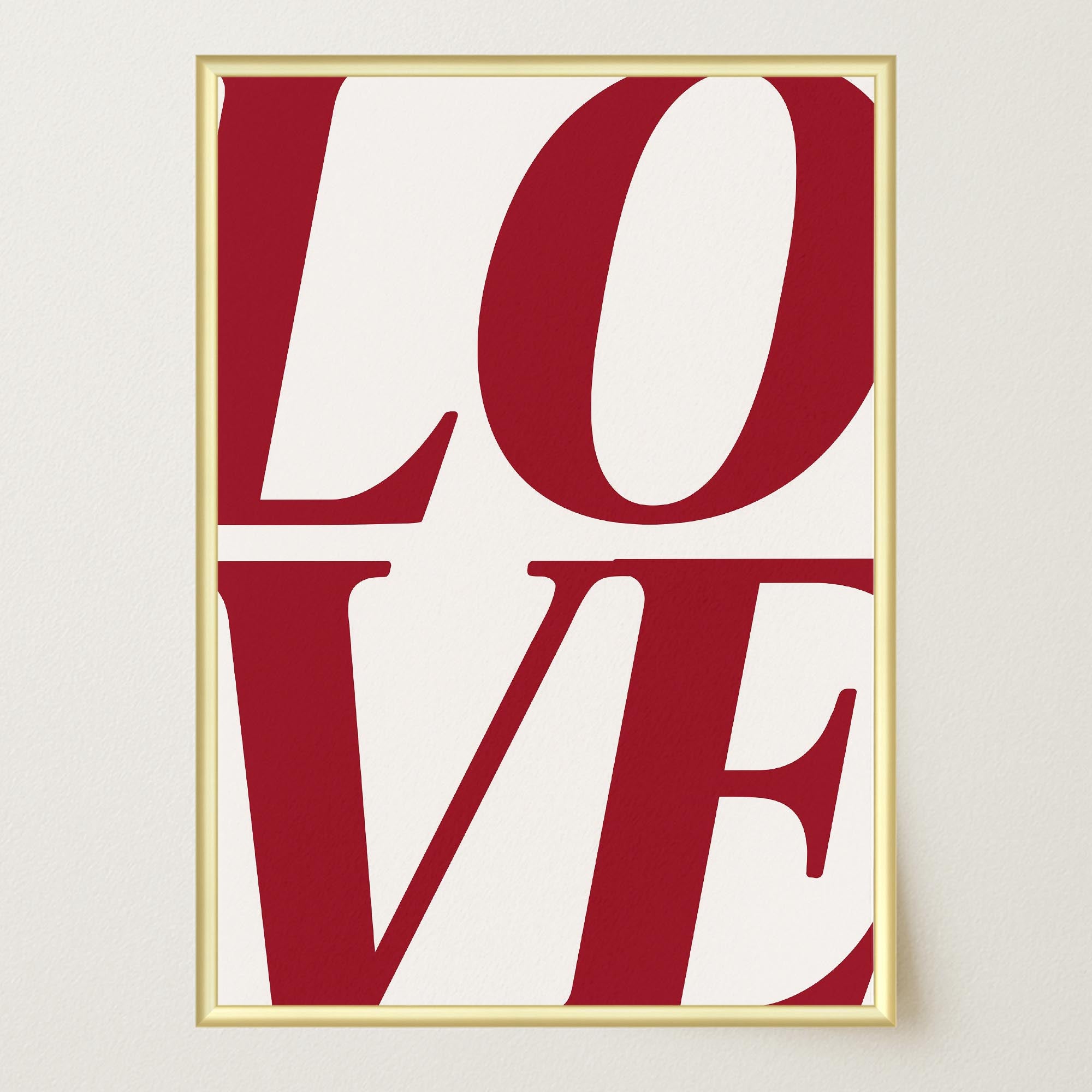 LOVE Typography Modern Wall Art Print-Skudaboo