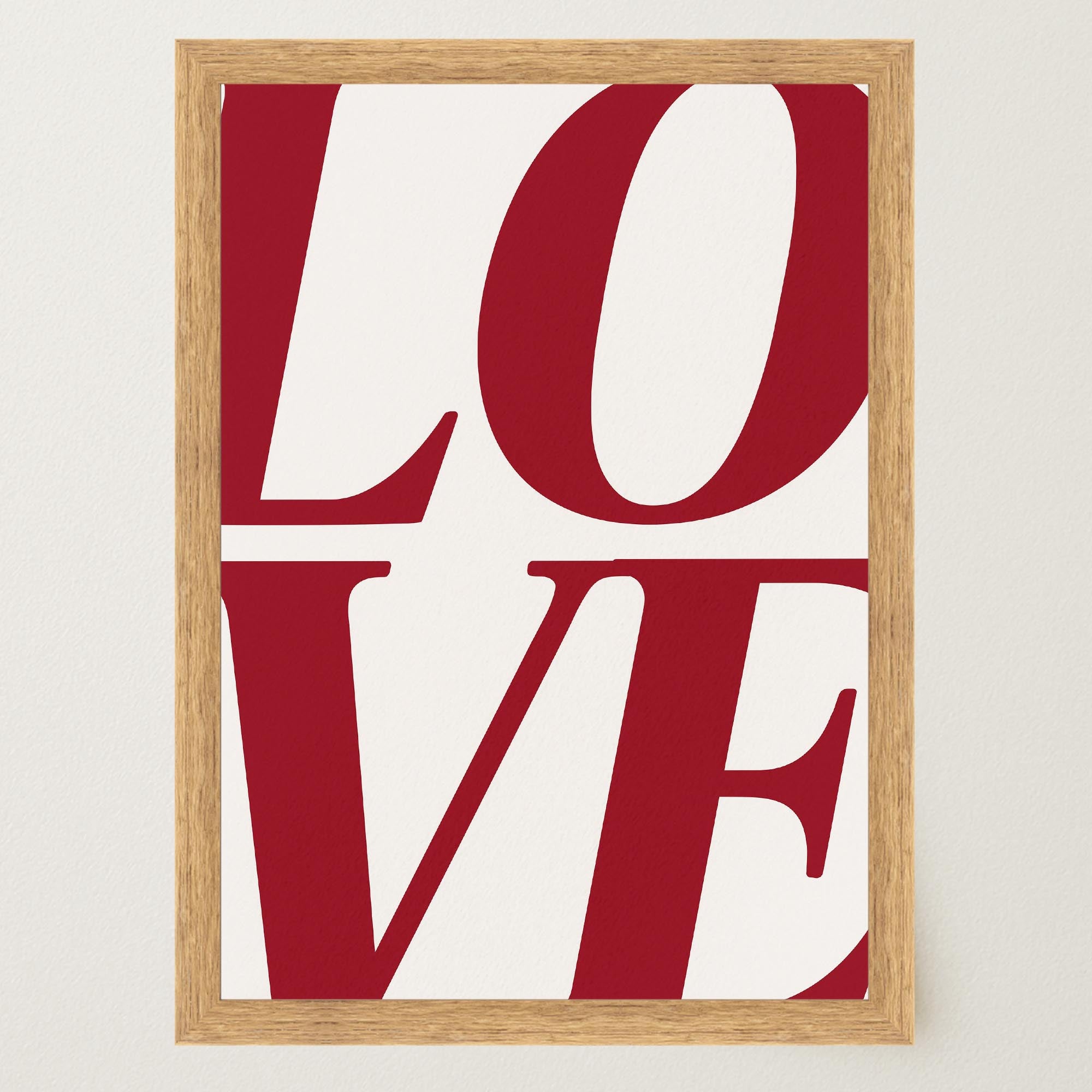 LOVE Typography Modern Wall Art Print-Skudaboo