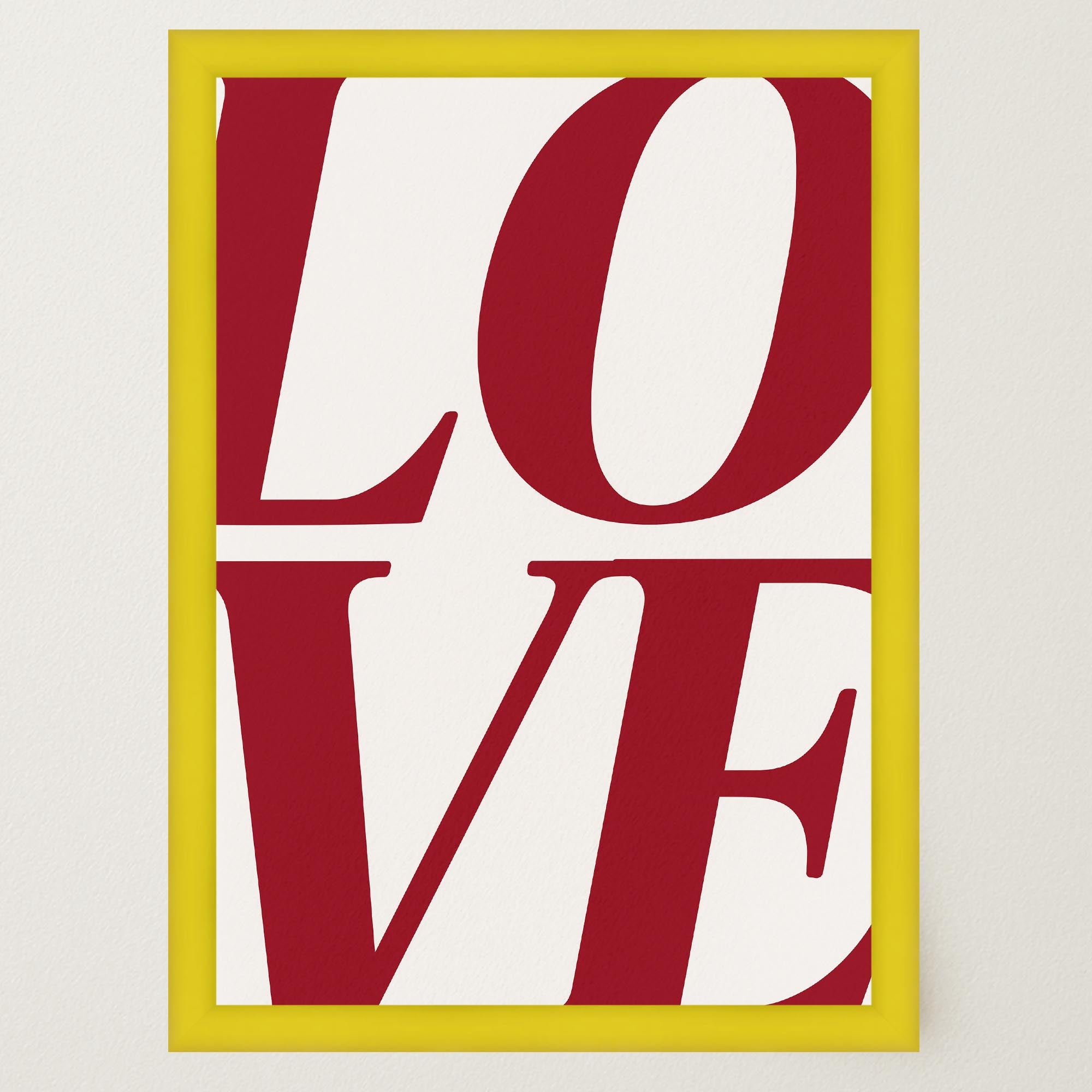 LOVE Typography Modern Wall Art Print-Skudaboo
