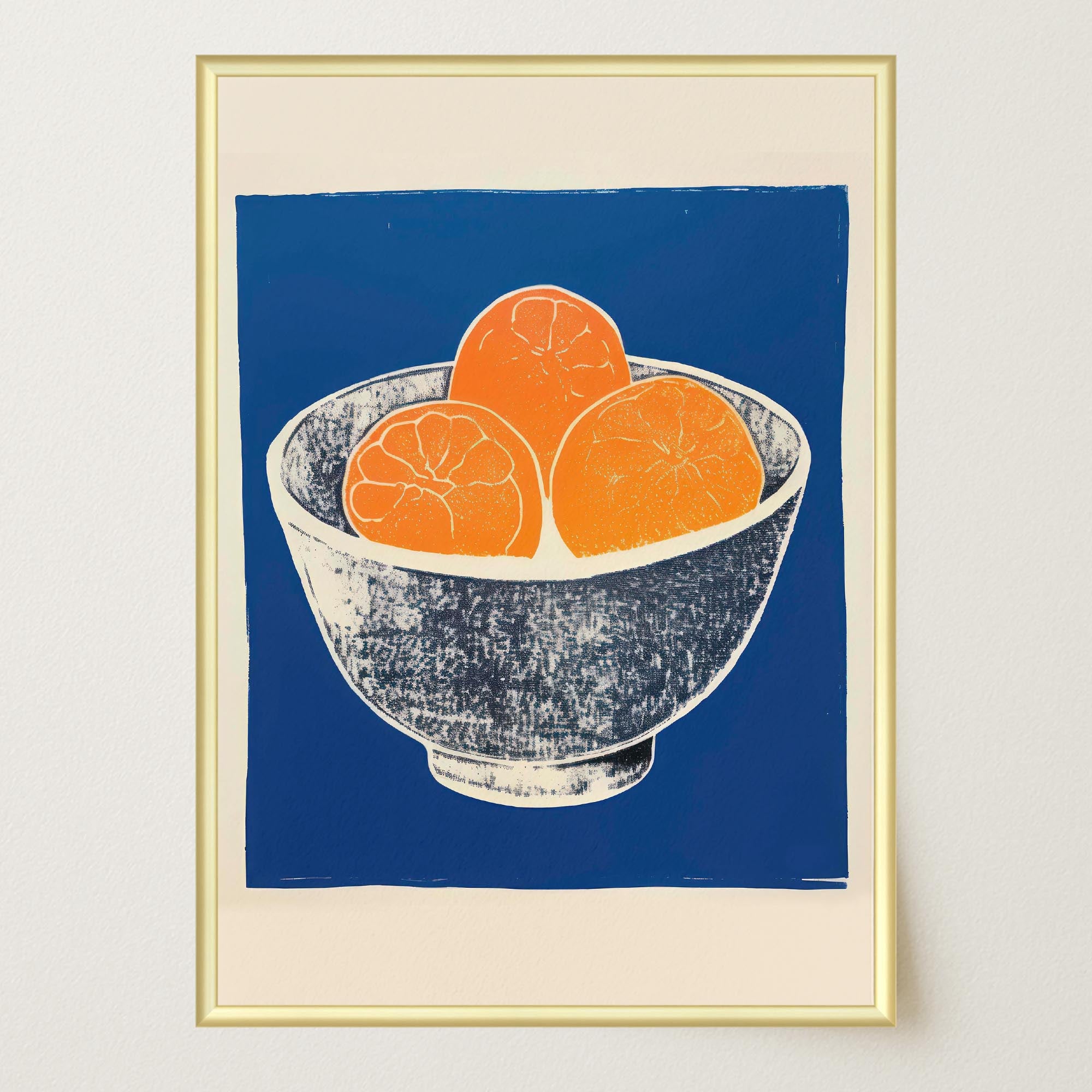 Orange Bowl Still Life Wall Art Print-Skudaboo