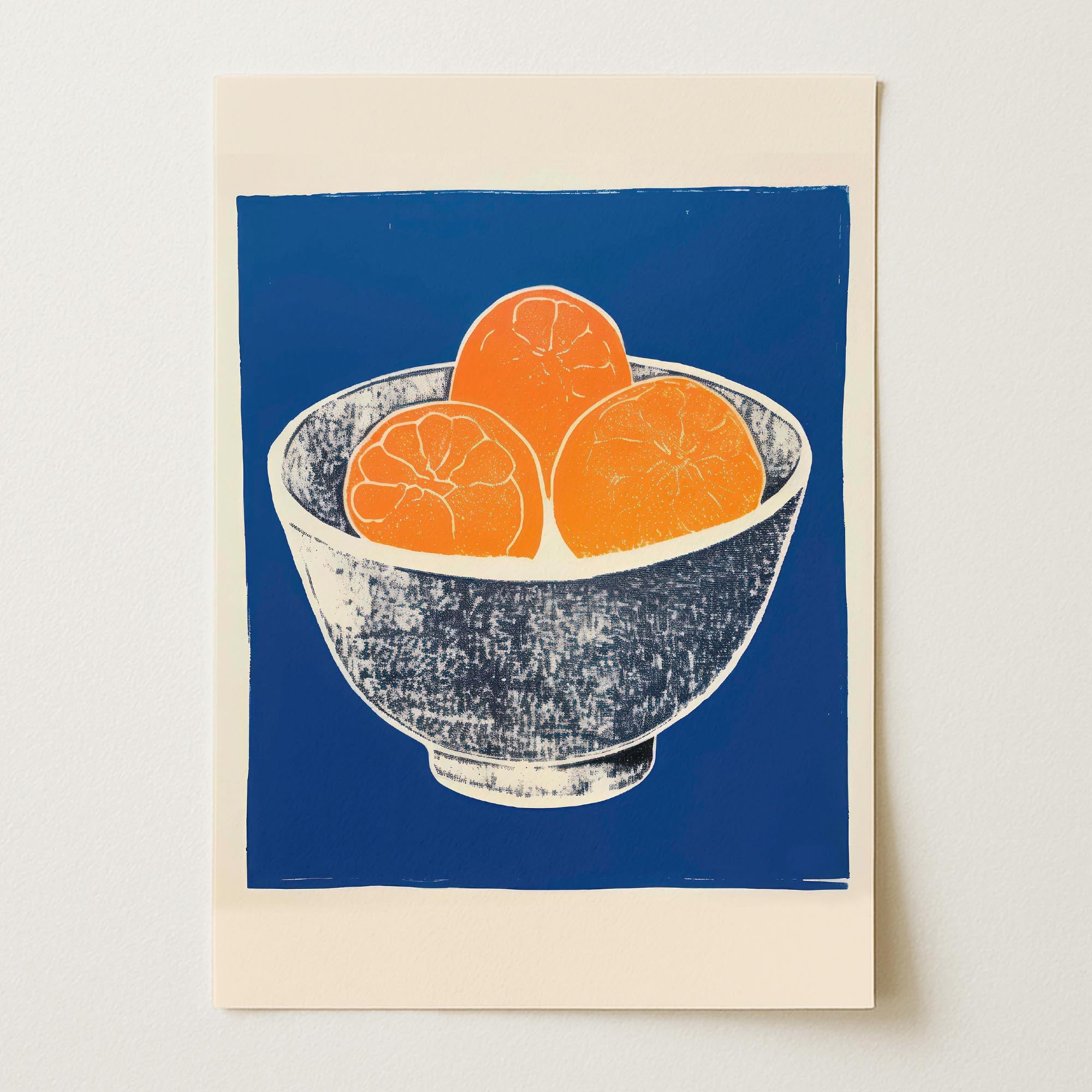 Orange Bowl Still Life Wall Art Print-Skudaboo