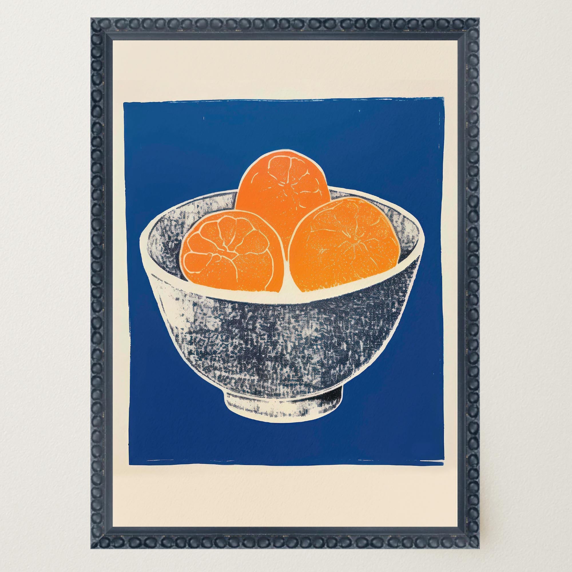 Orange Bowl Still Life Wall Art Print-Skudaboo