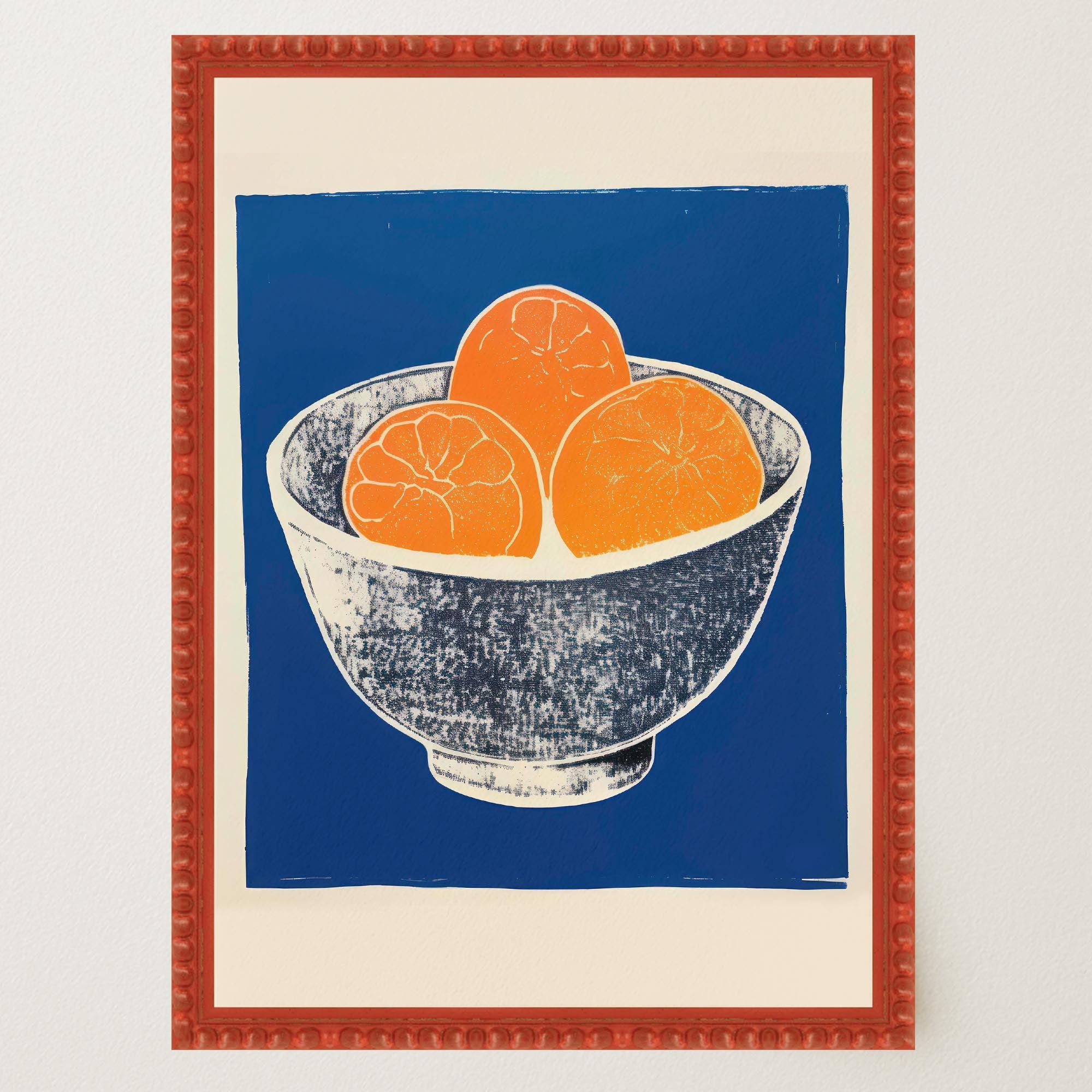 Orange Bowl Still Life Wall Art Print-Skudaboo