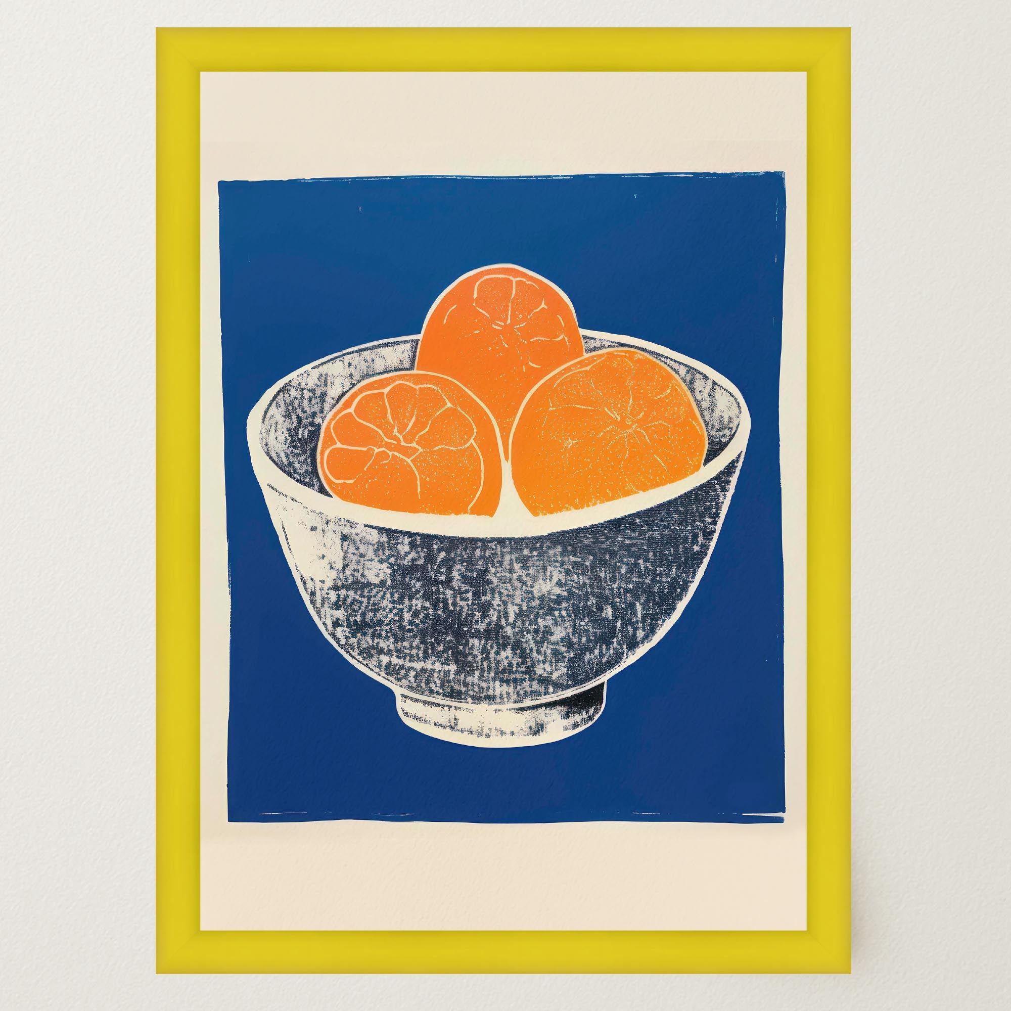 Orange Bowl Still Life Wall Art Print-Skudaboo