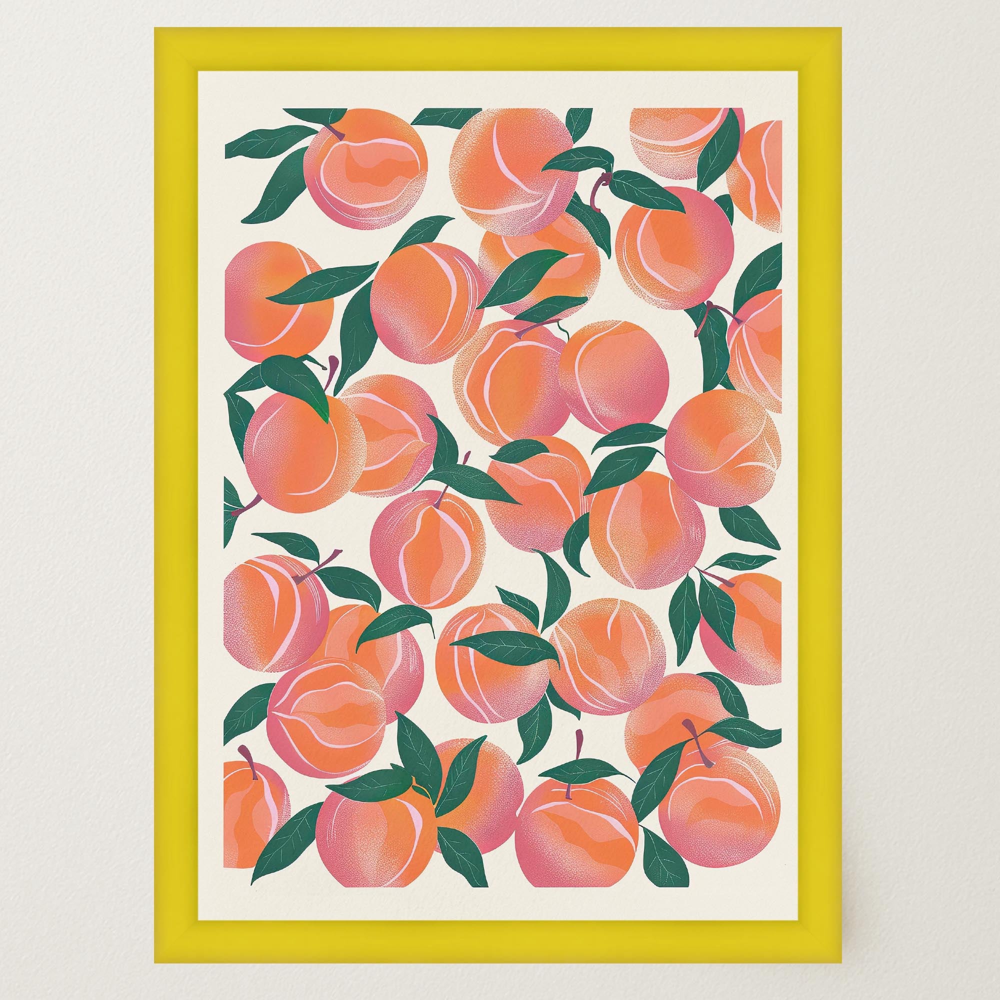 Peach Pattern Botanical Wall Art Print-Skudaboo