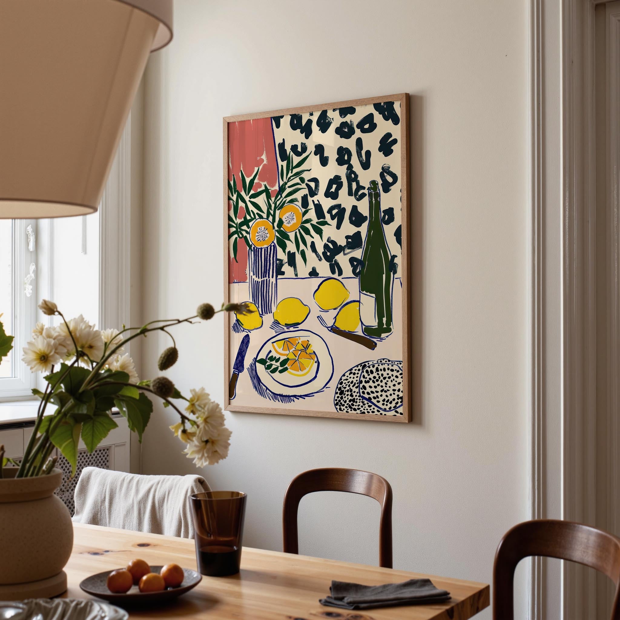 Lemons Still Life Kitchen Wall Art Print-Skudaboo