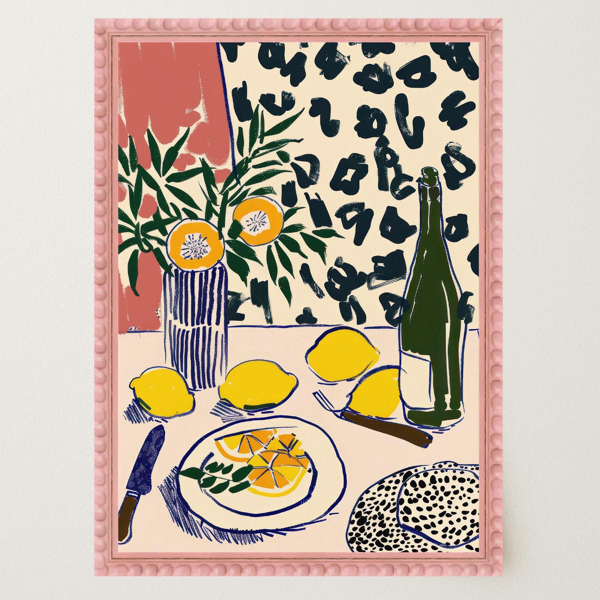 Lemons Still Life Kitchen Wall Art Print-Skudaboo