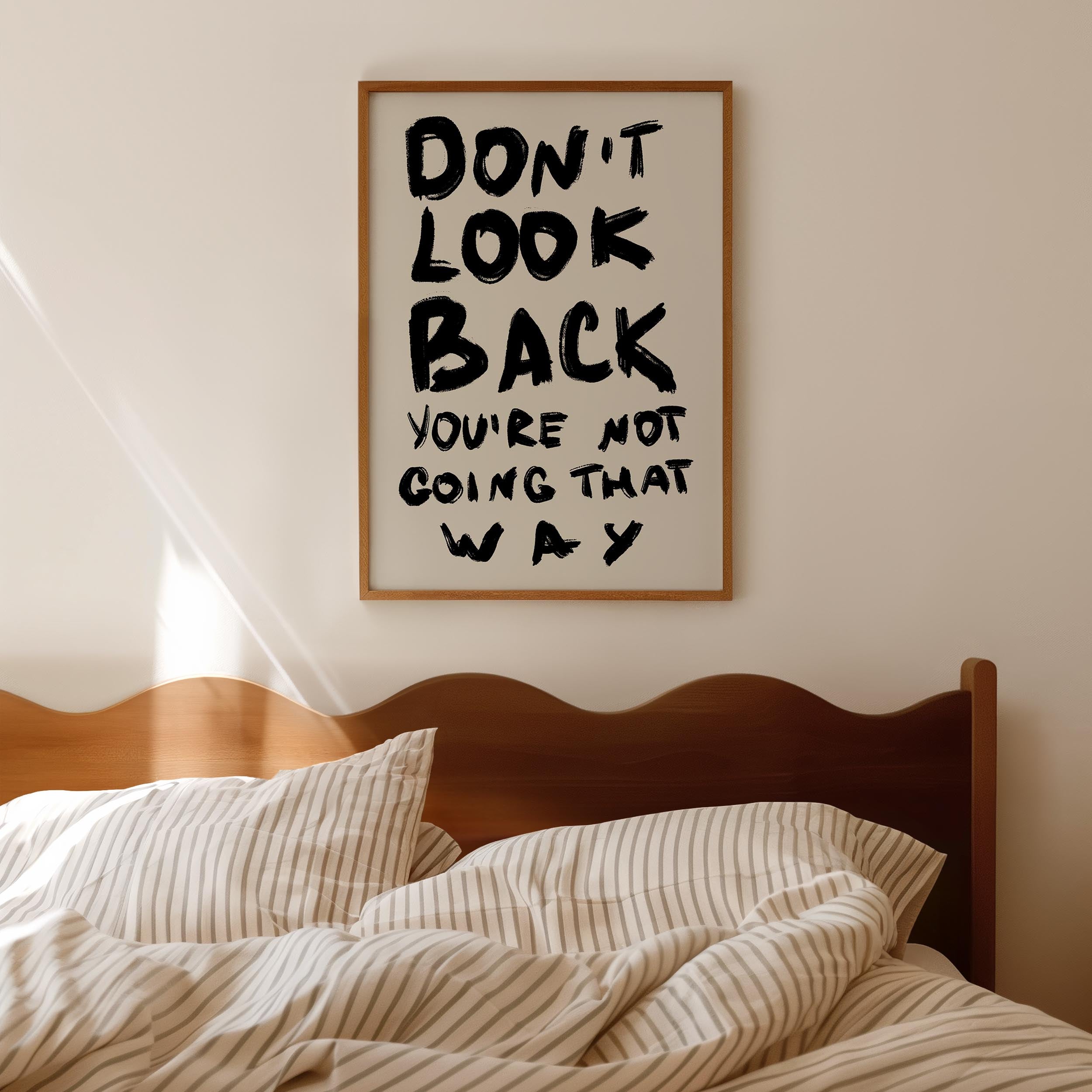 Don't Look Back Typography Wall Art Print-Skudaboo