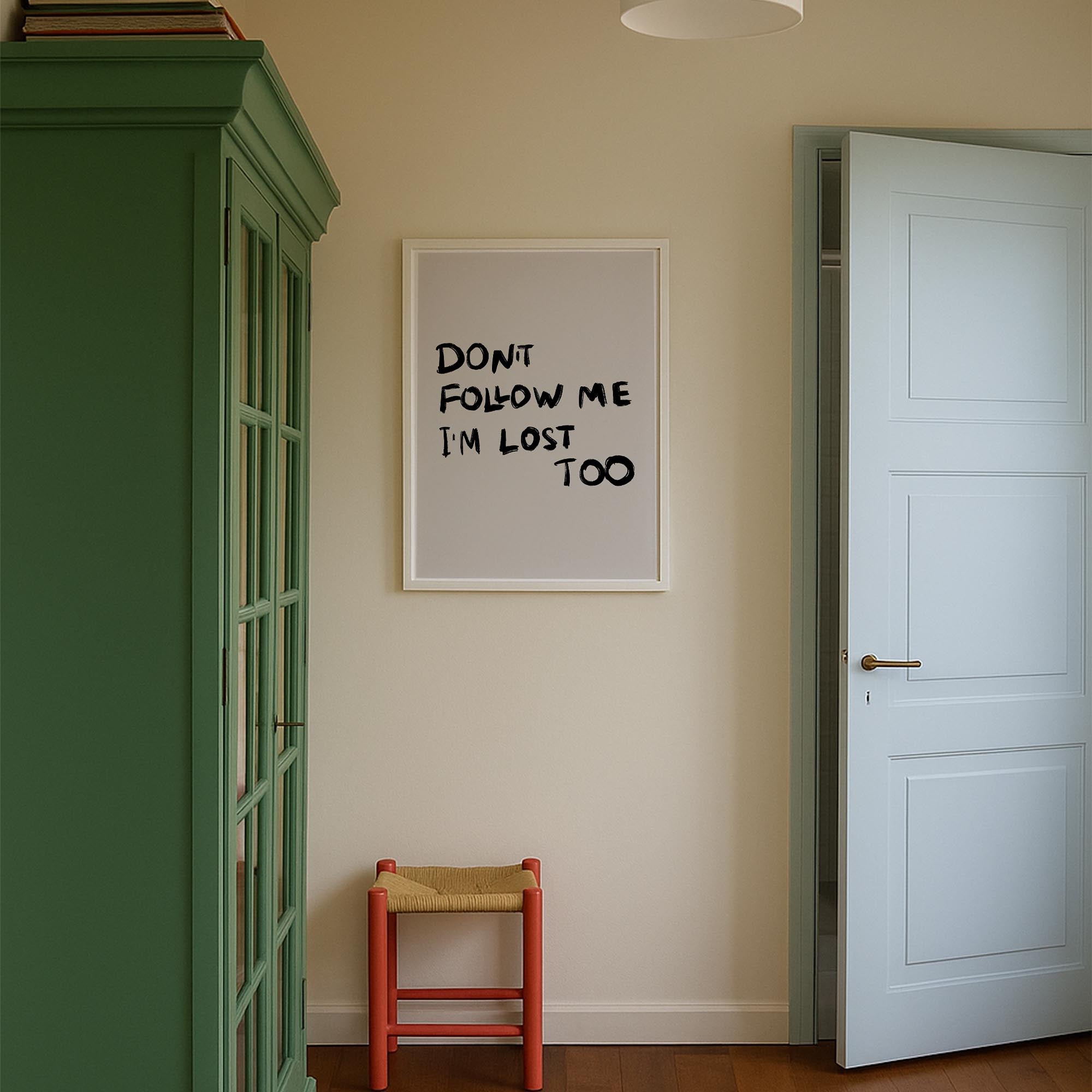 Don't Follow Me Typography Wall Art Print-Skudaboo