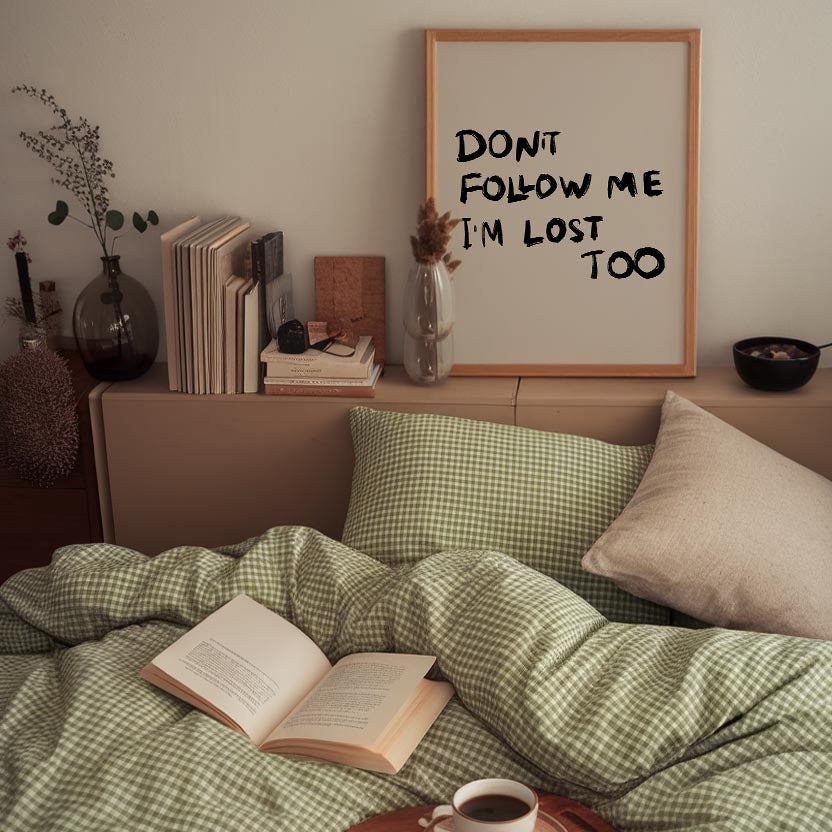 Don't Follow Me Typography Wall Art Print-Skudaboo