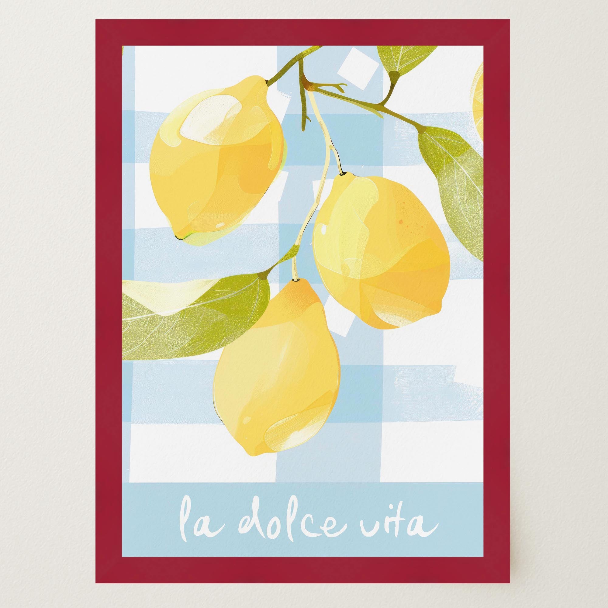 La Dolce Vita Lemons Wall Art Print-Skudaboo