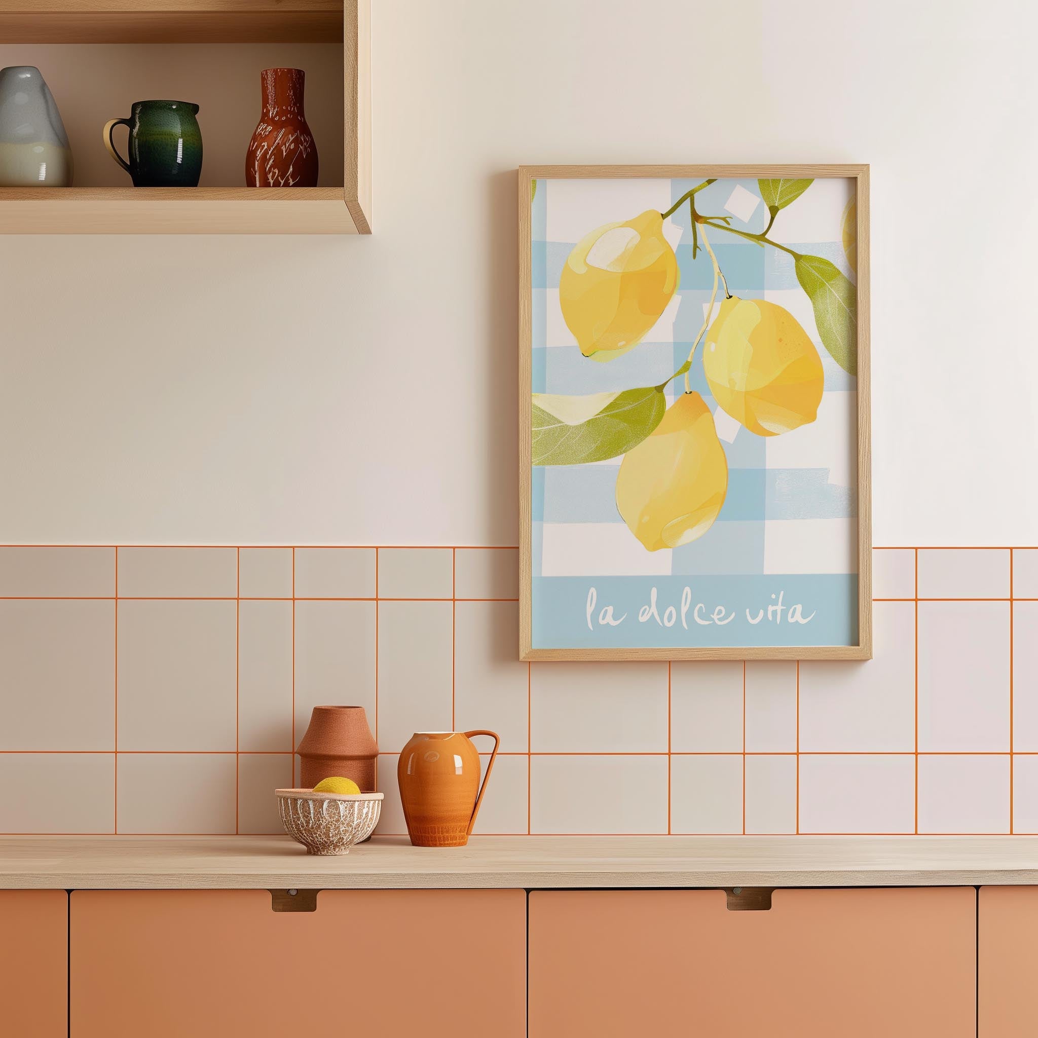 La Dolce Vita Lemons Wall Art Print-Skudaboo