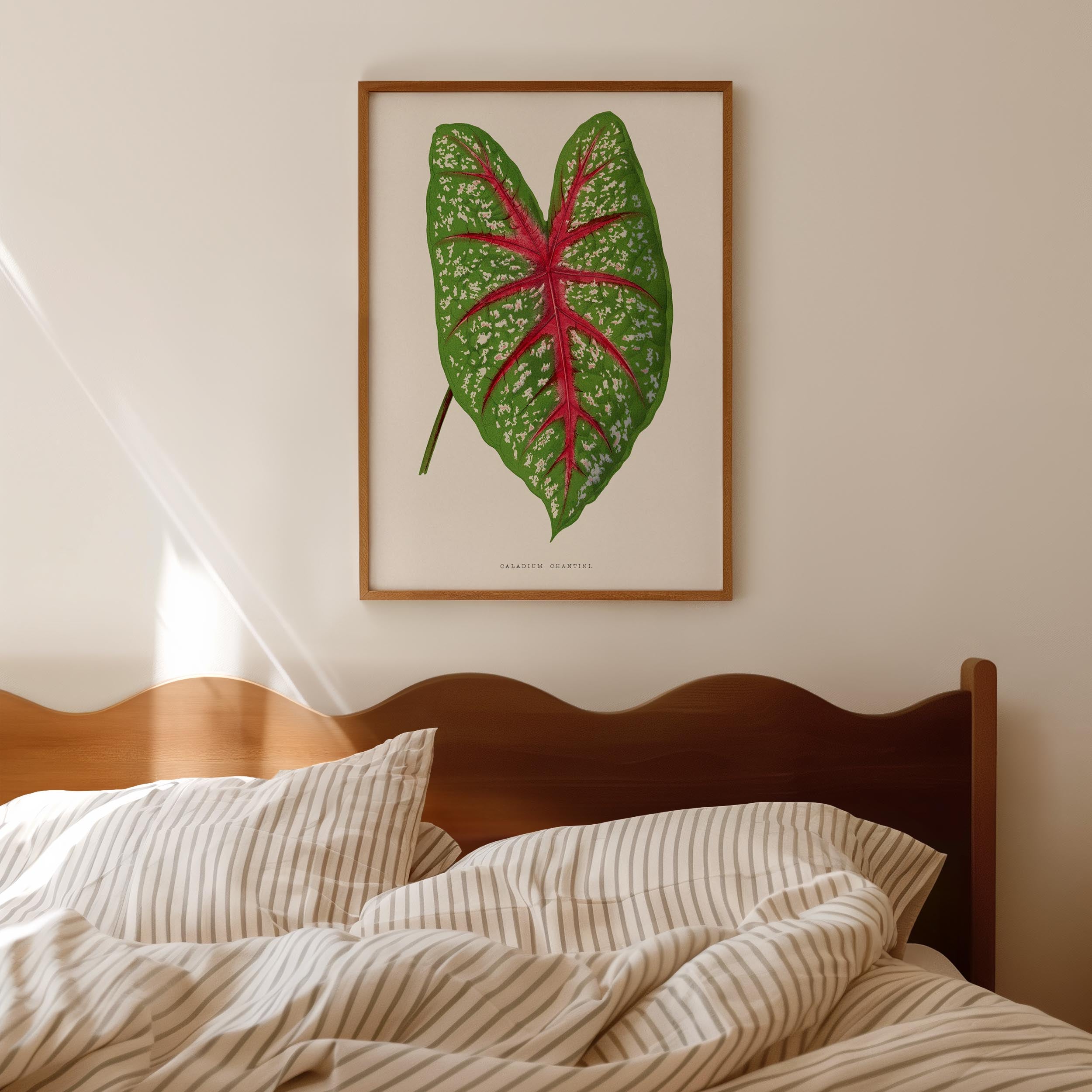 Green & Pink Leaf Botanical Vintage Art Print-Skudaboo