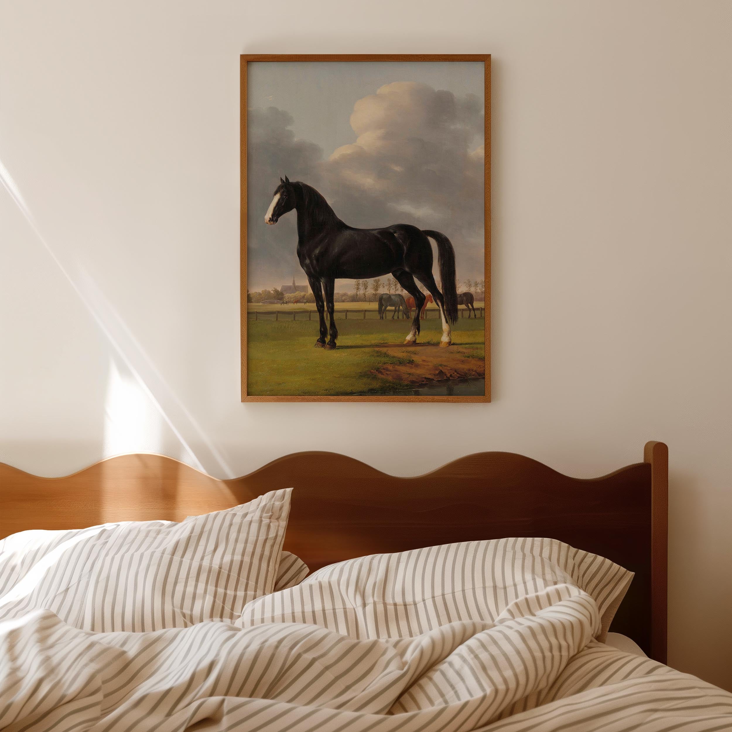 Vintage Horse Portrait Art Print-Skudaboo