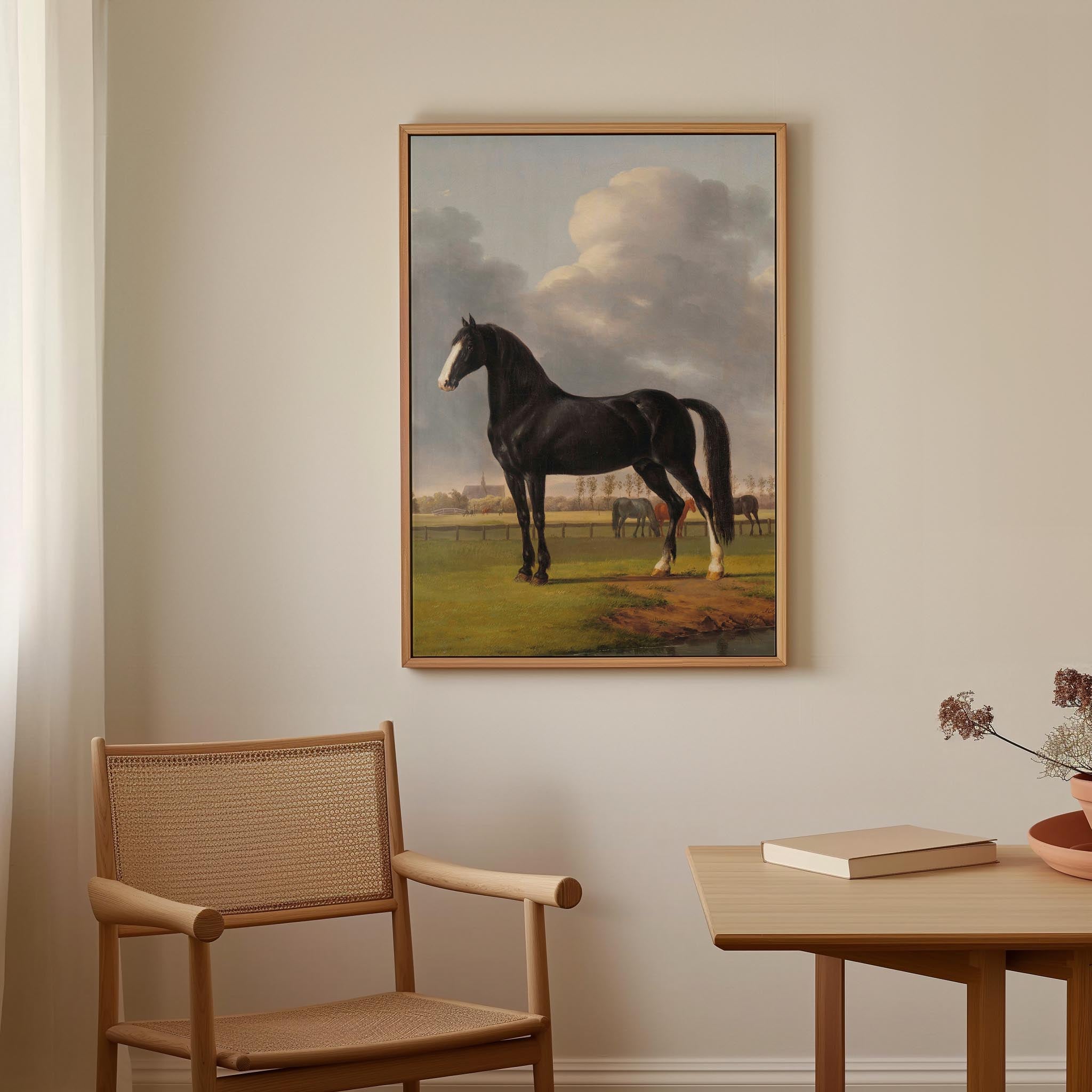 Vintage Horse Portrait Art Print-Skudaboo