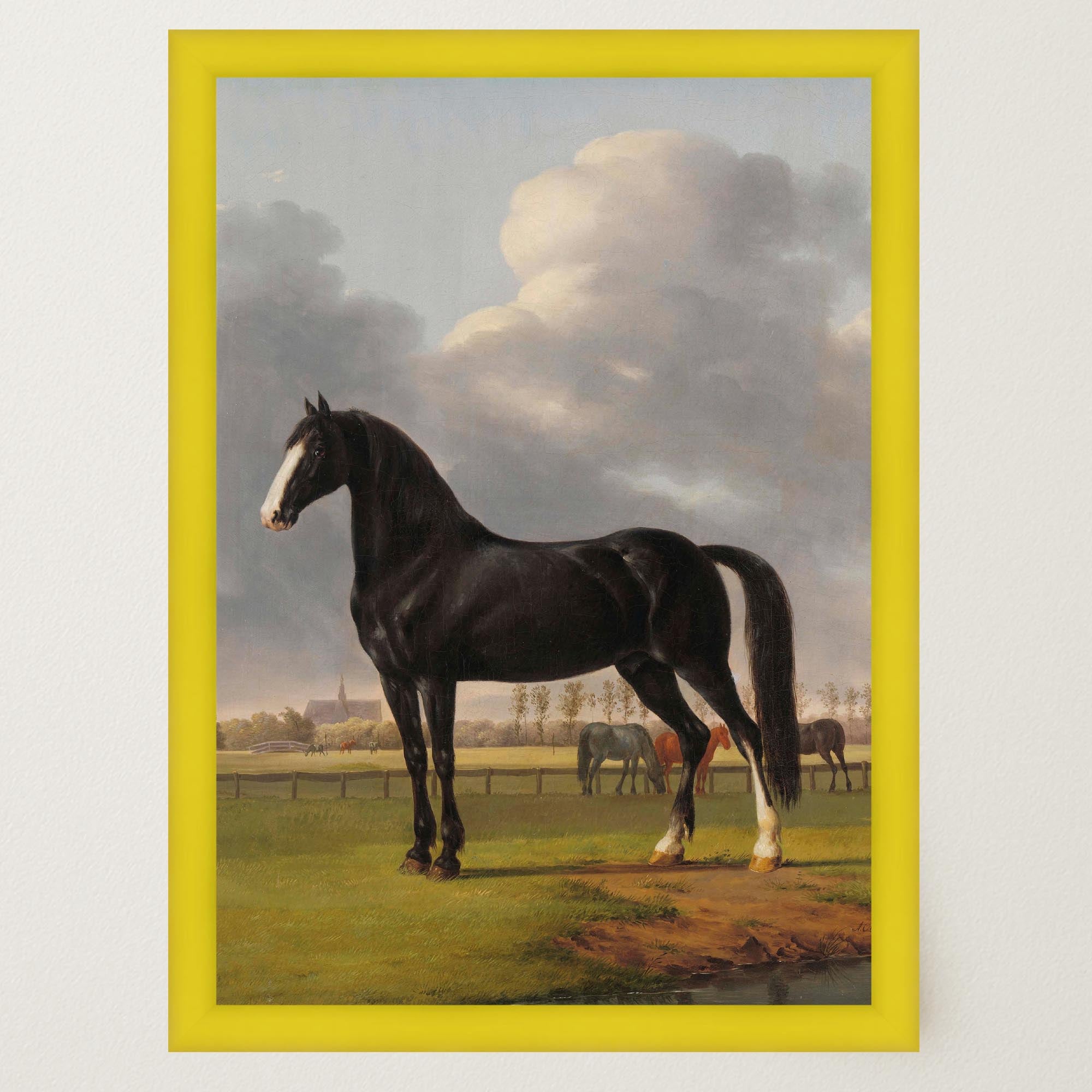 Vintage Horse Portrait Art Print-Skudaboo