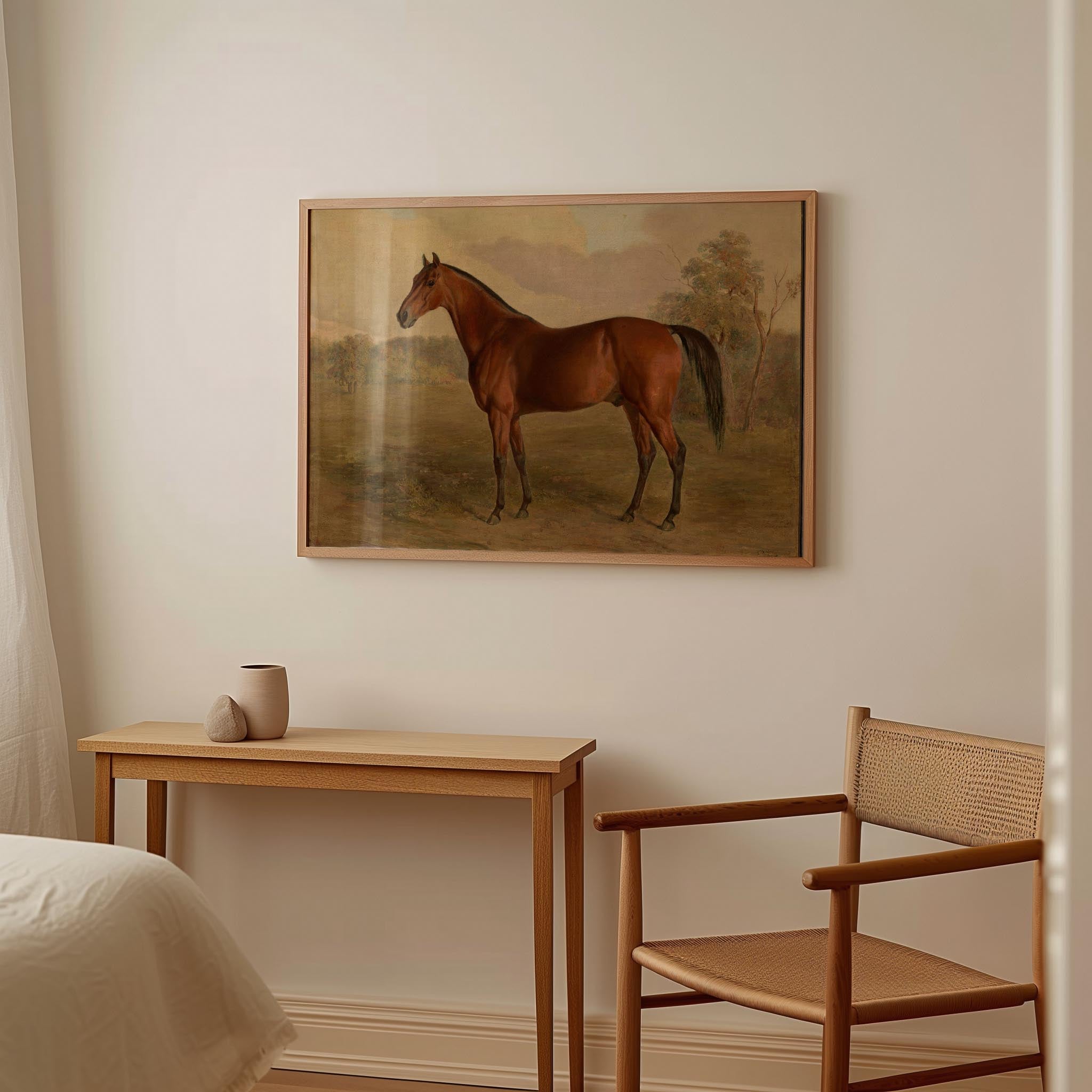 Vintage Horse Portrait Art Print-Skudaboo