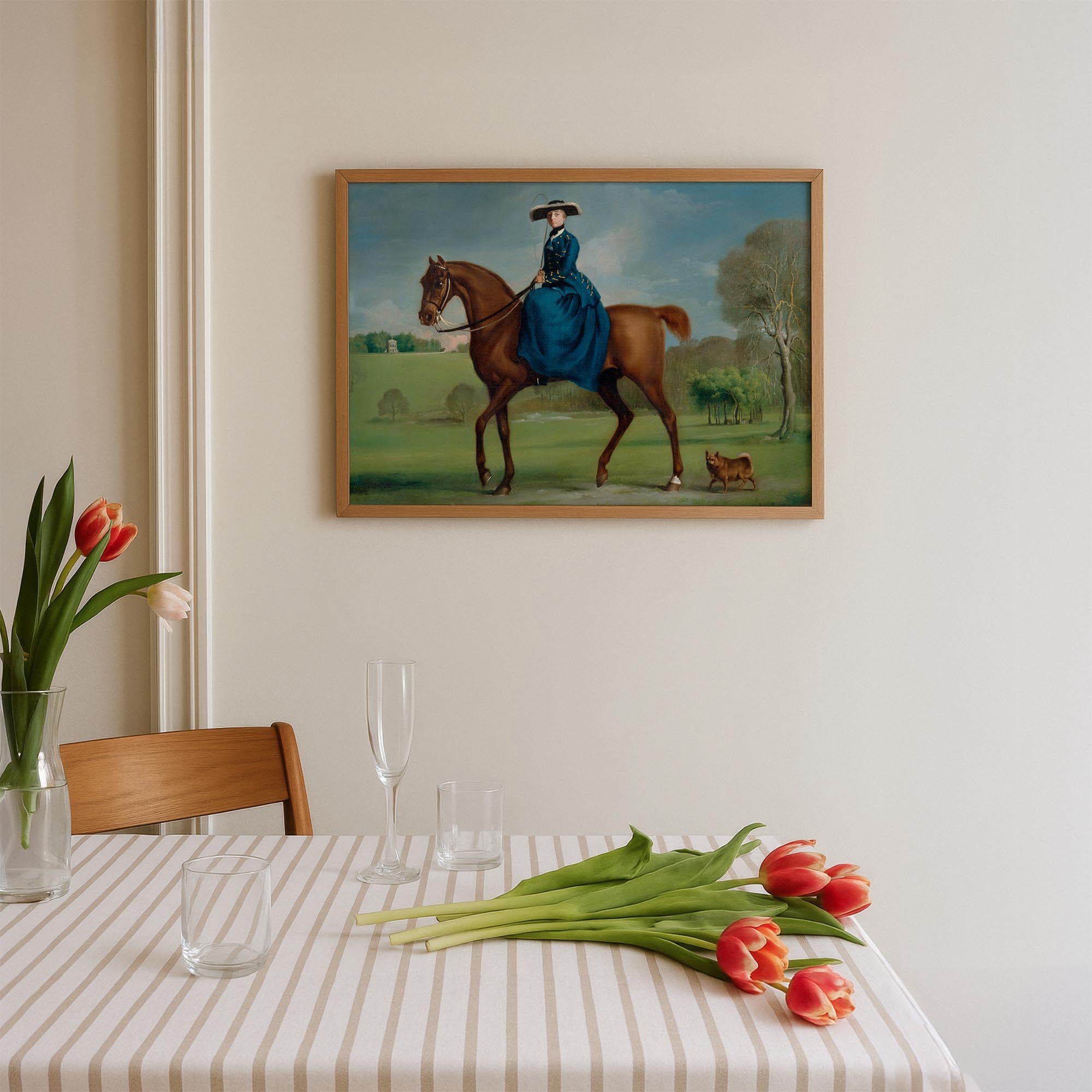 Horse and Rider Vintage Equestrian Wall Art Print-Skudaboo