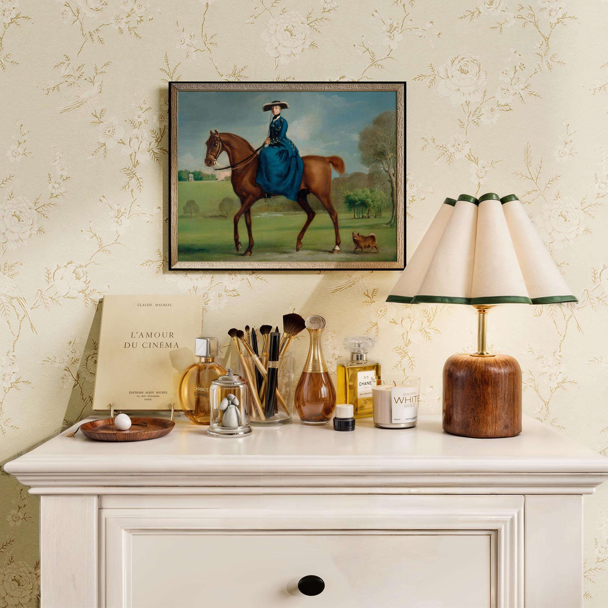 Horse and Rider Vintage Equestrian Wall Art Print-Skudaboo