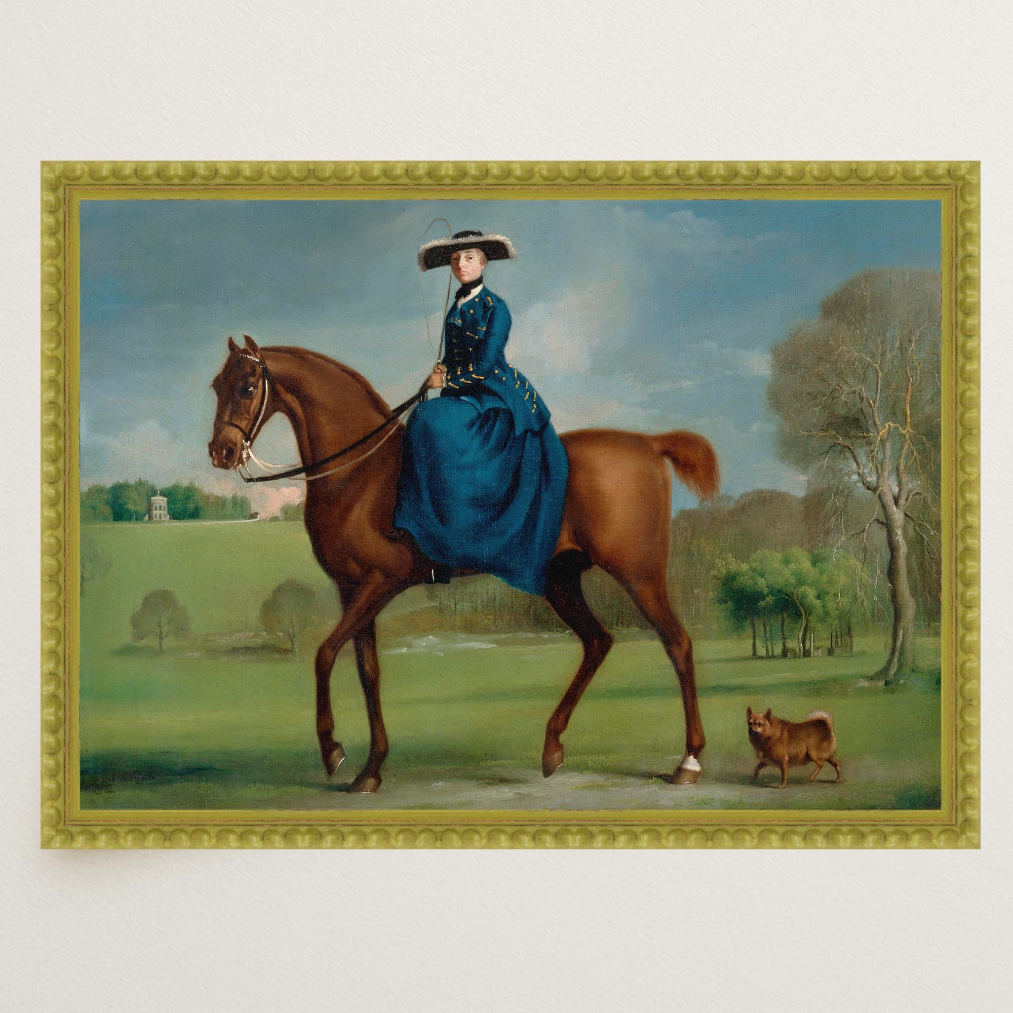 Horse and Rider Vintage Equestrian Wall Art Print-Skudaboo