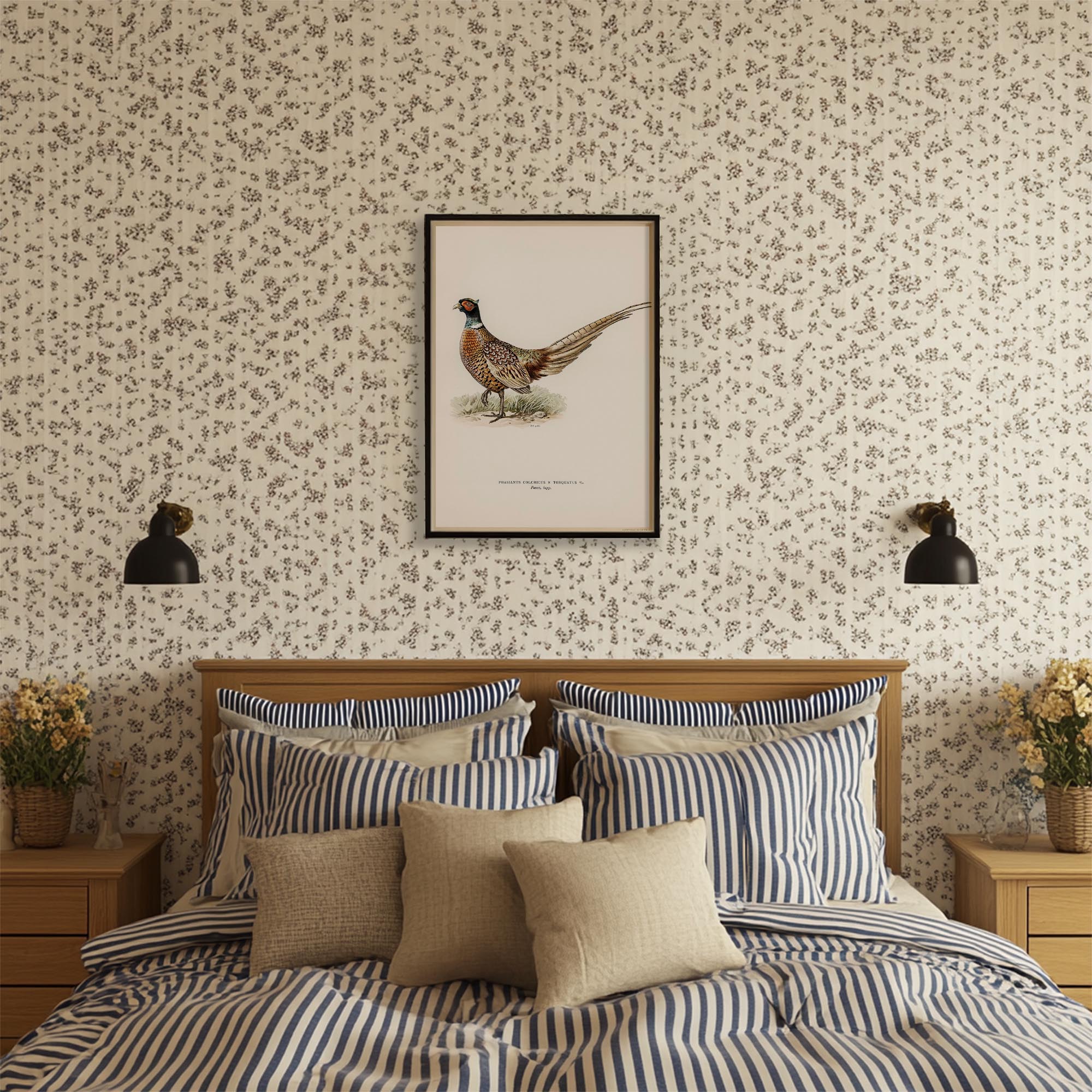 Pheasant Vintage Wildlife Wall Art Print-Skudaboo