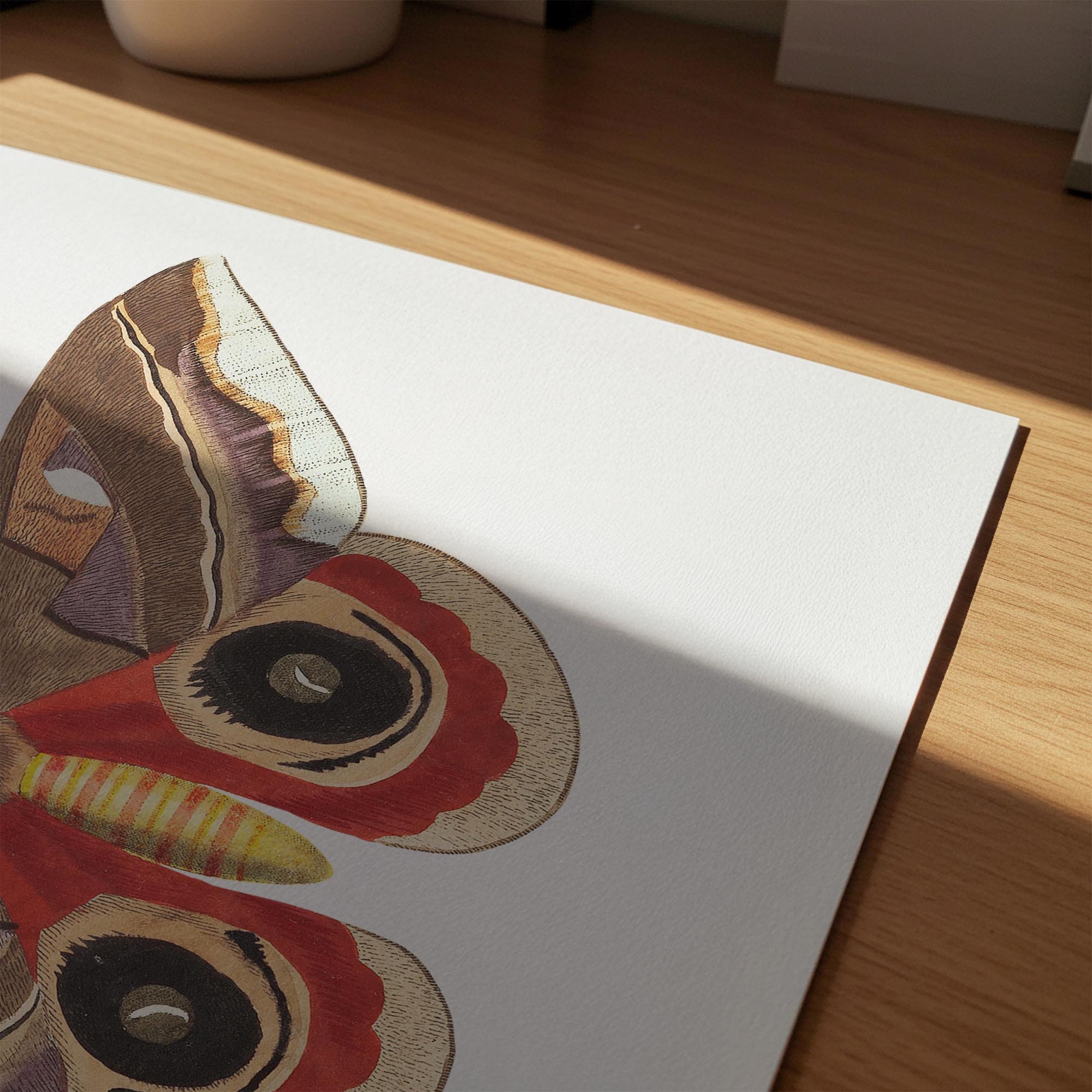 Vintage Moth Illustration Wall Art Print-Skudaboo