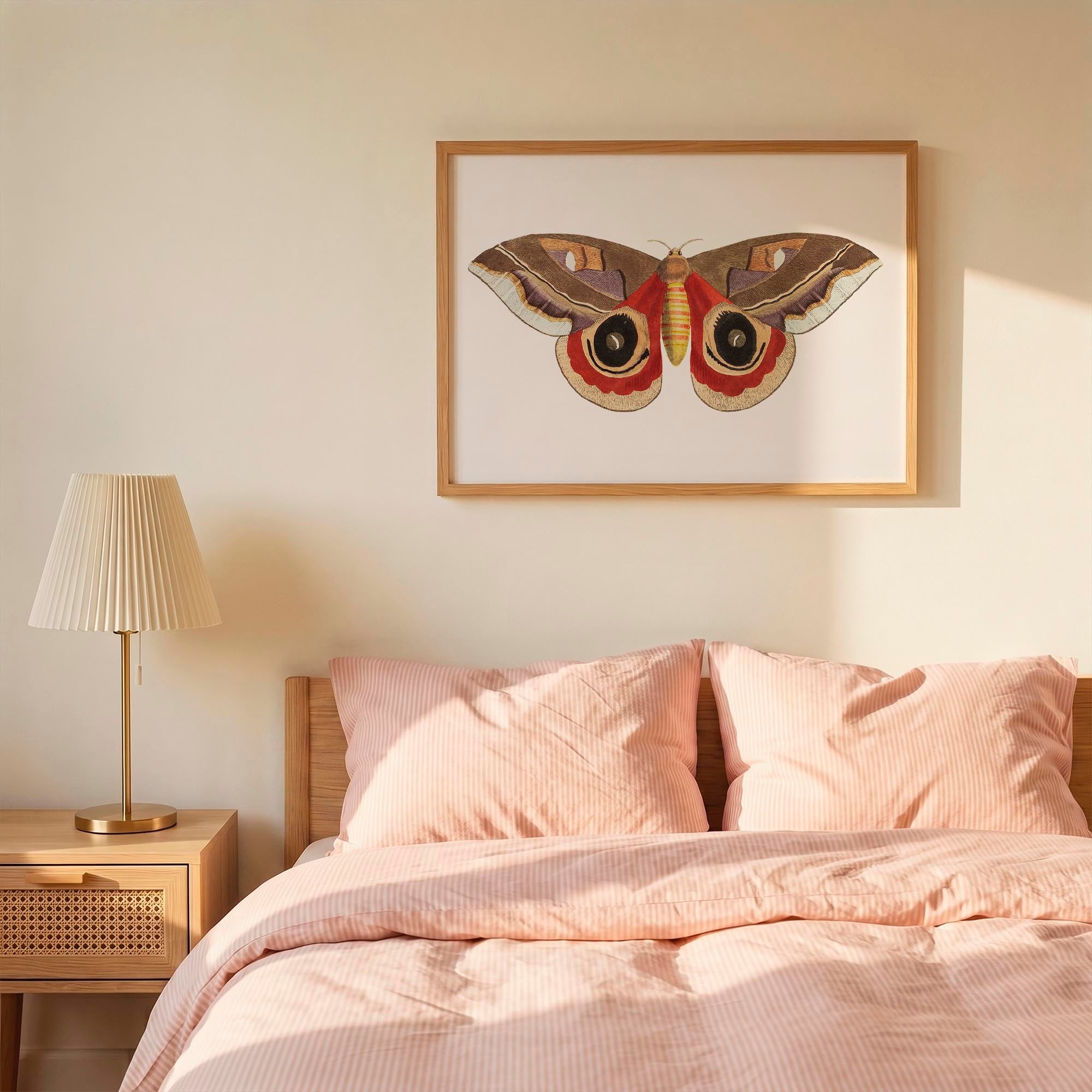 Vintage Moth Illustration Wall Art Print-Skudaboo